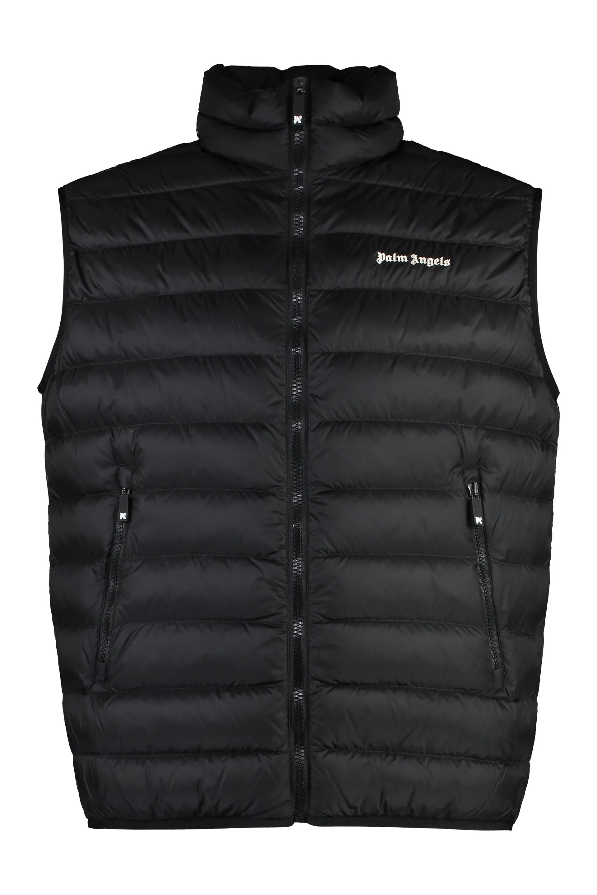 Palm Angels Quilted Vest with Zip Closure