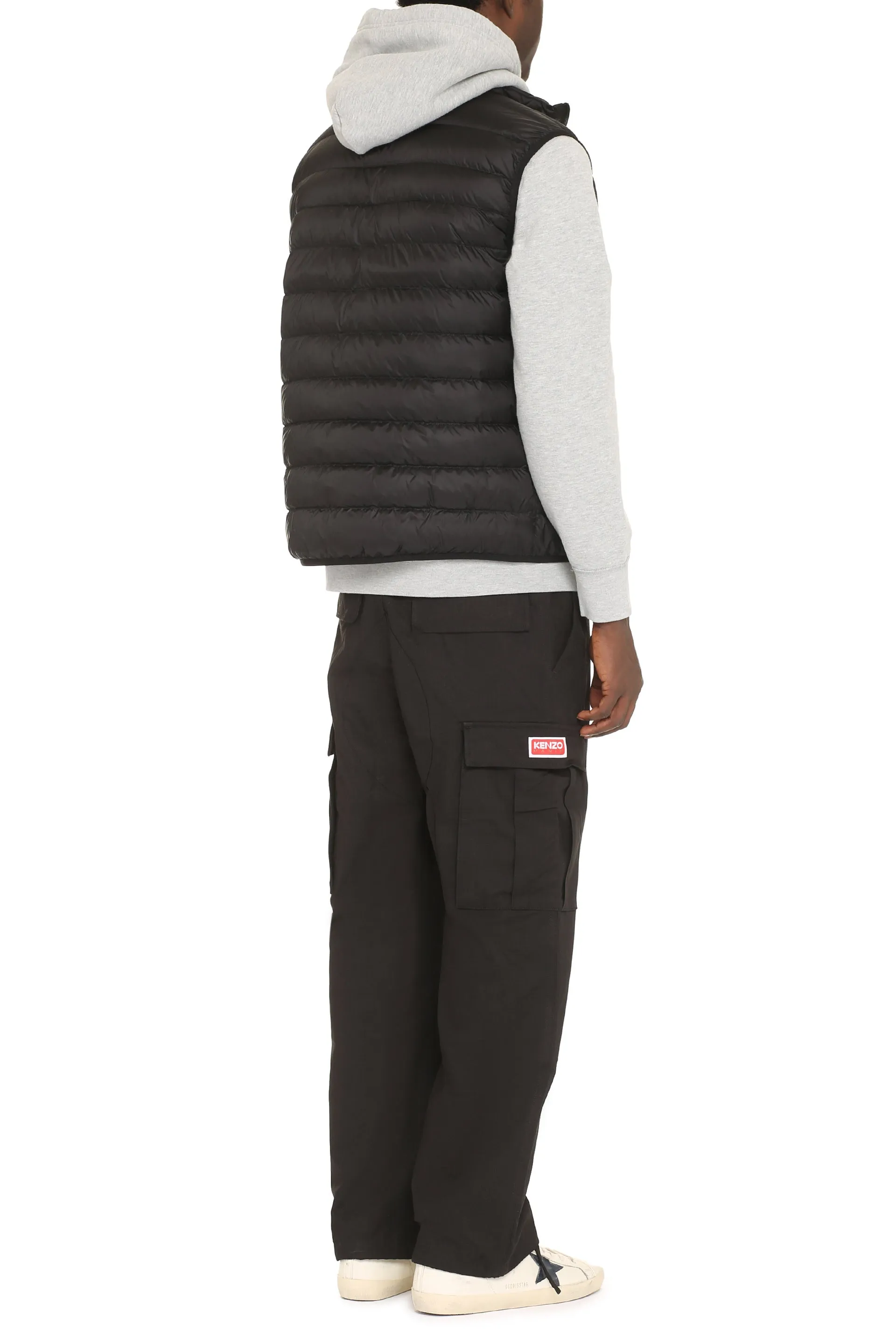 Palm Angels Quilted Vest with Zip Closure