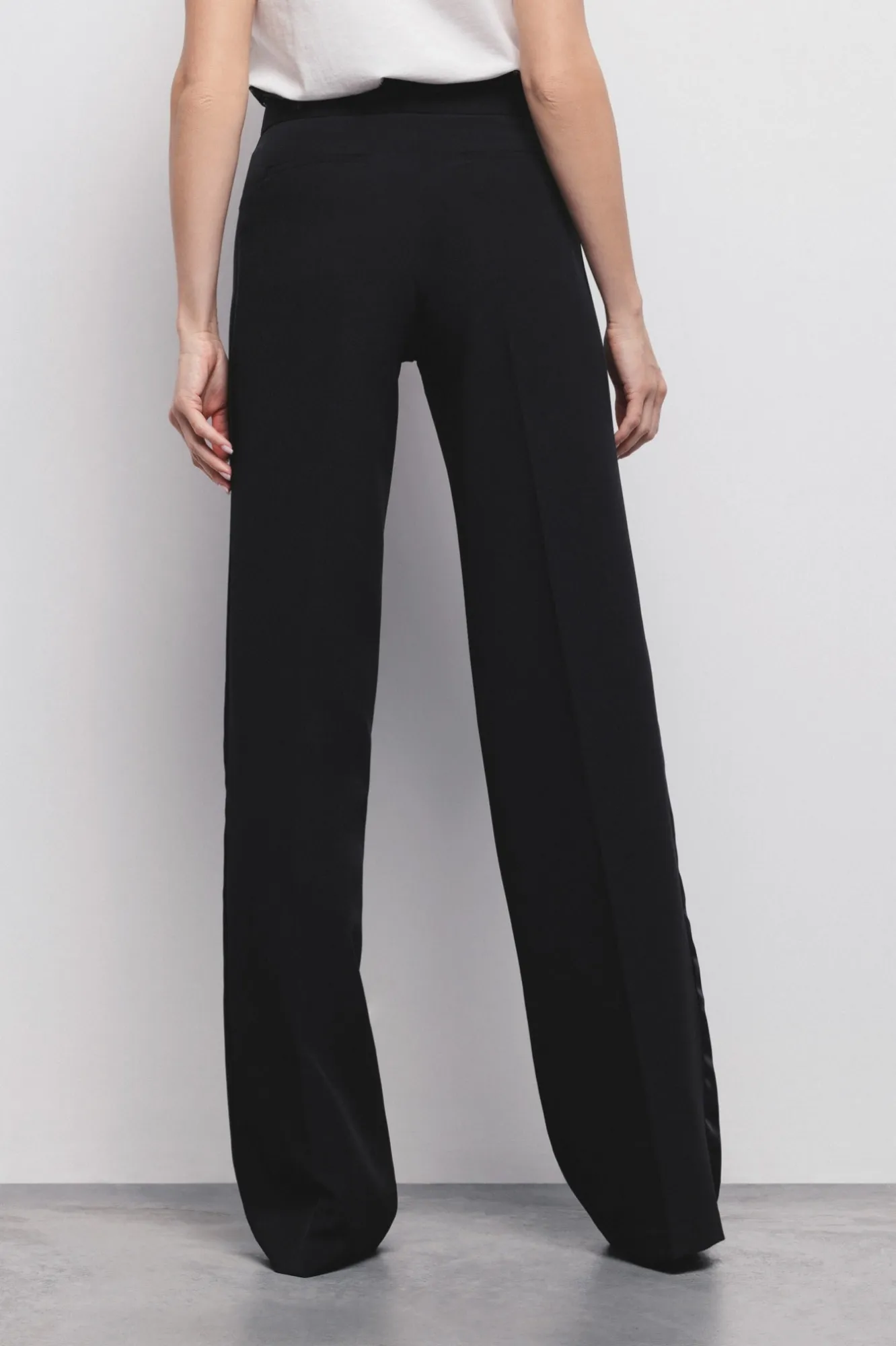 Pantalone A Palazzo In Cady Nero - Gaëlle Paris