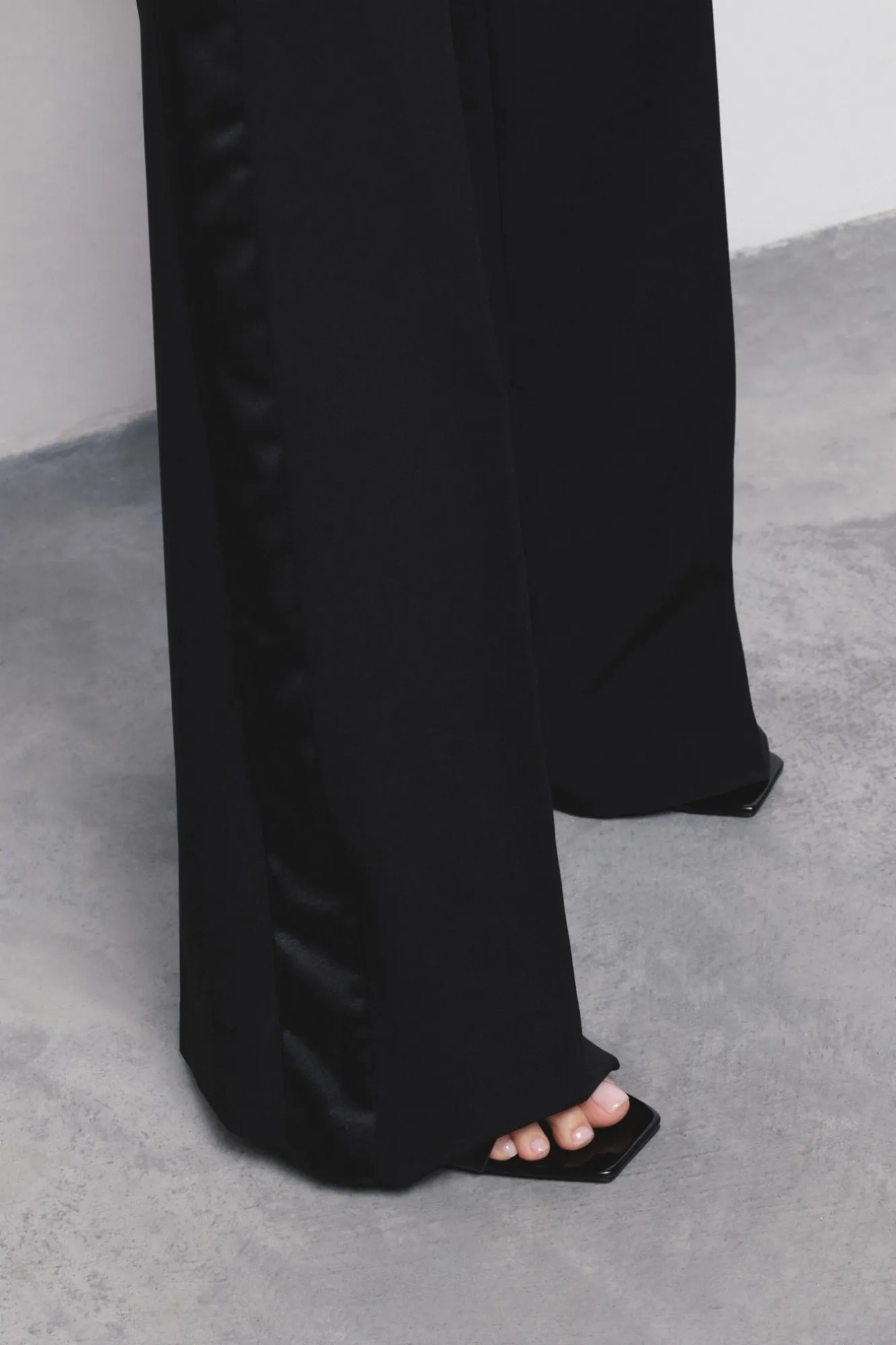 Pantalone A Palazzo In Cady Nero - Gaëlle Paris