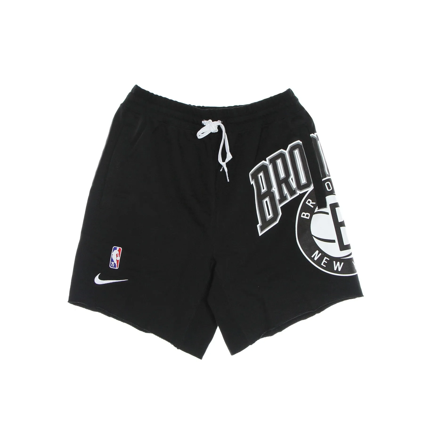 Pantalone Corto Tuta Uomo Nba Short Fleece Courtside 75 Bronet Black/black/white/white