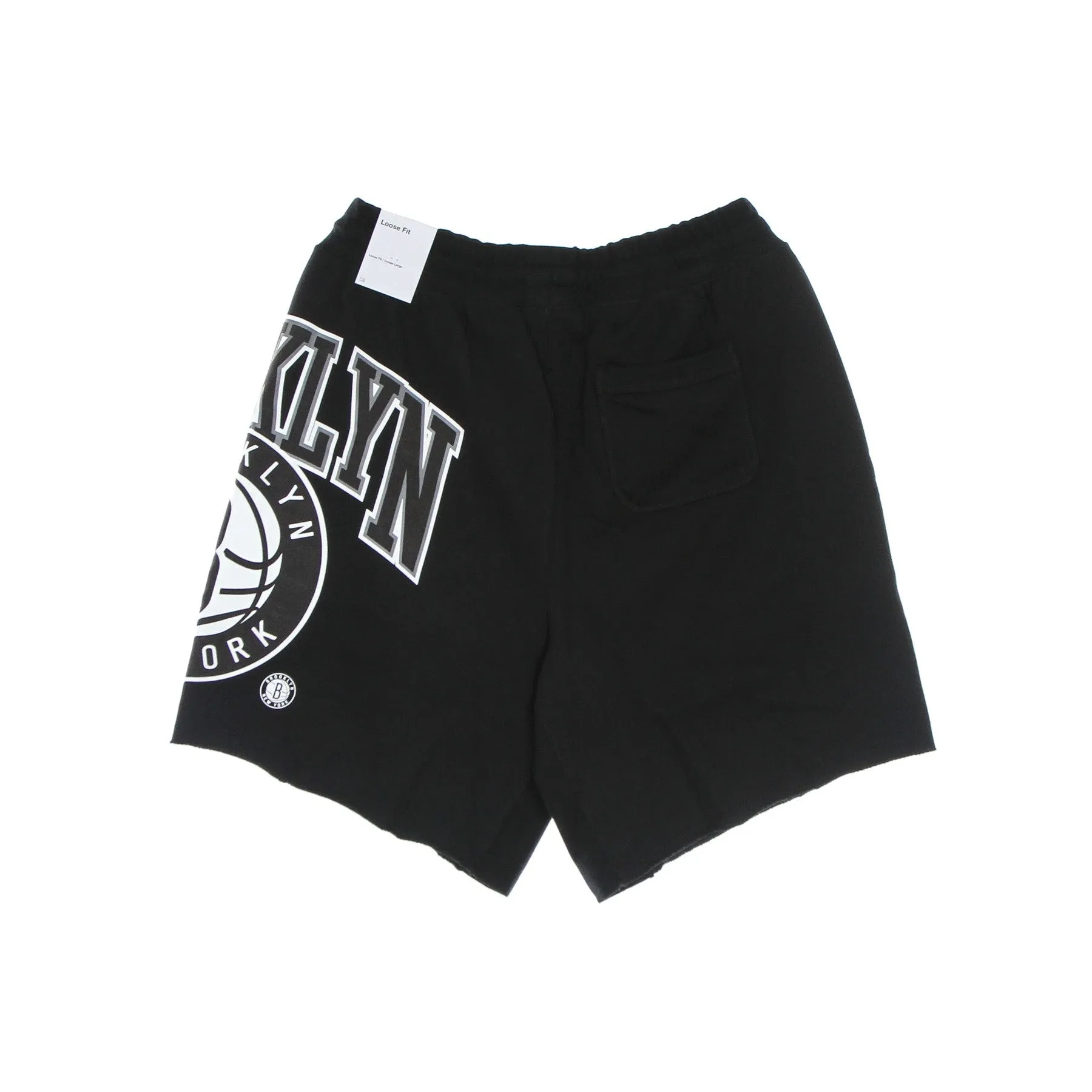 Pantalone Corto Tuta Uomo Nba Short Fleece Courtside 75 Bronet Black/black/white/white