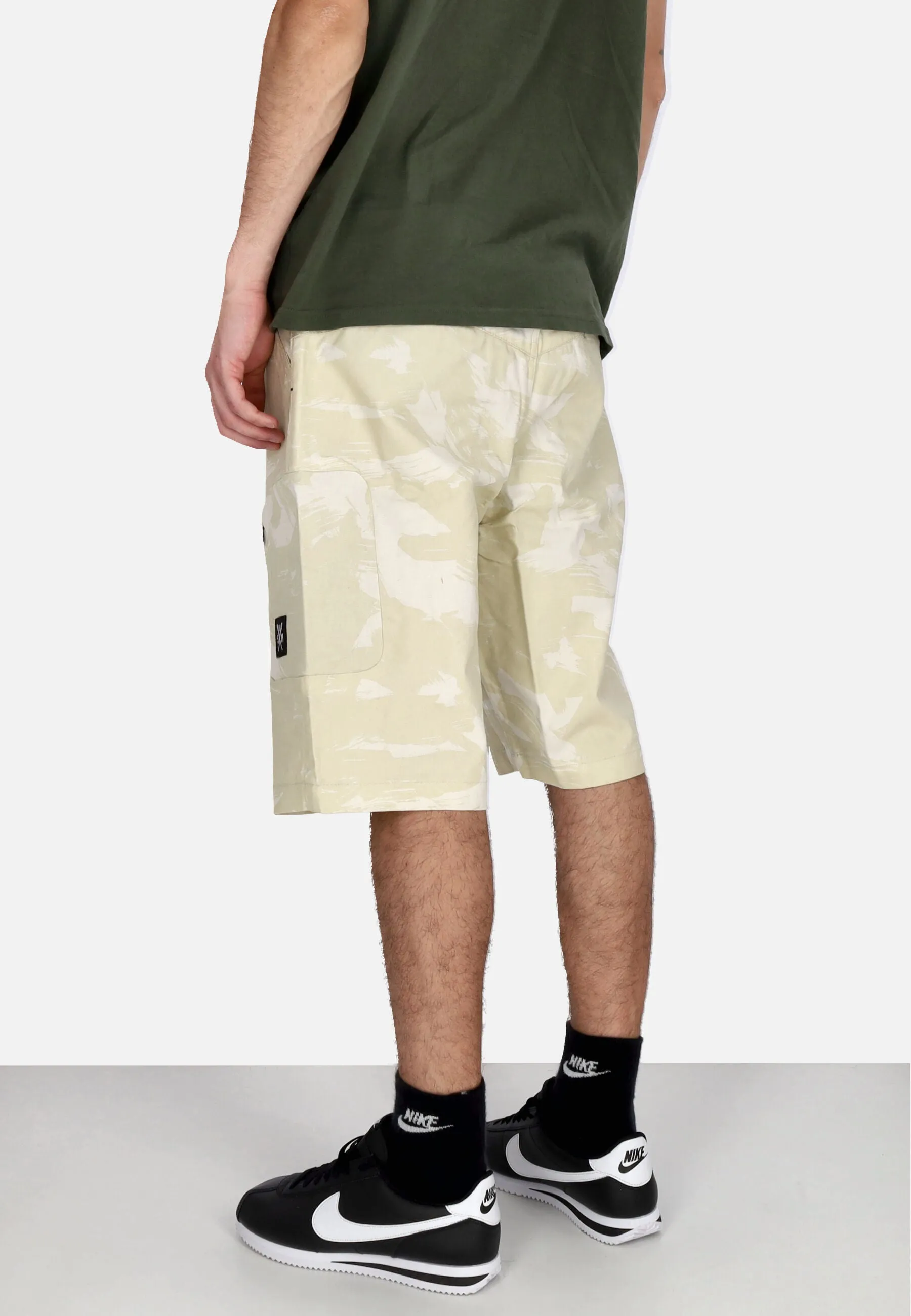 Pantalone Corto Uomo Hidden Cargo Shorts Off White/camo