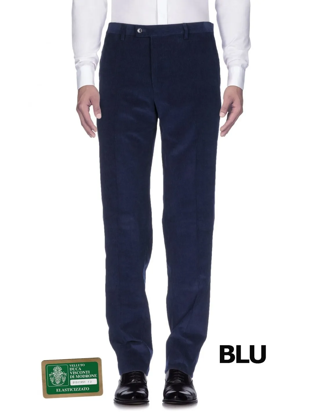 Pantalone in cotone Velluto a coste Blu