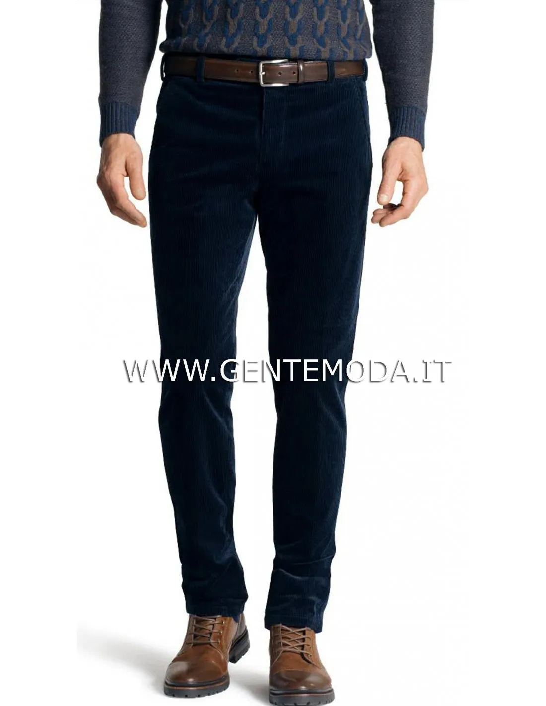 Pantalone in cotone Velluto a coste Blu