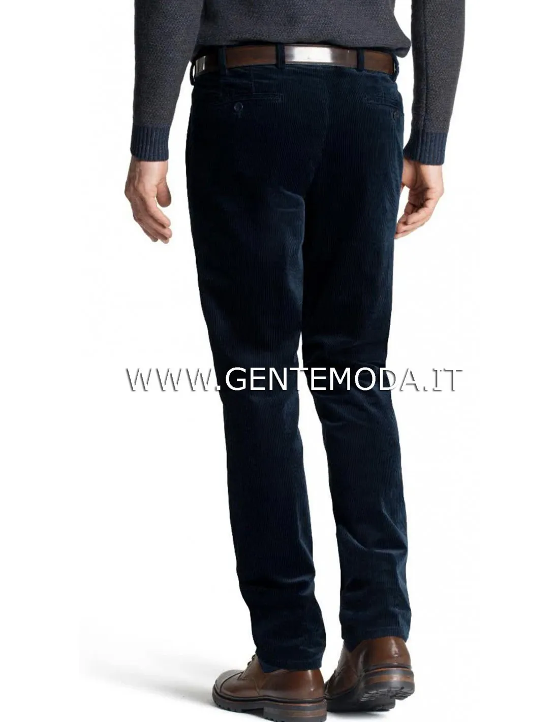 Pantalone in cotone Velluto a coste Blu