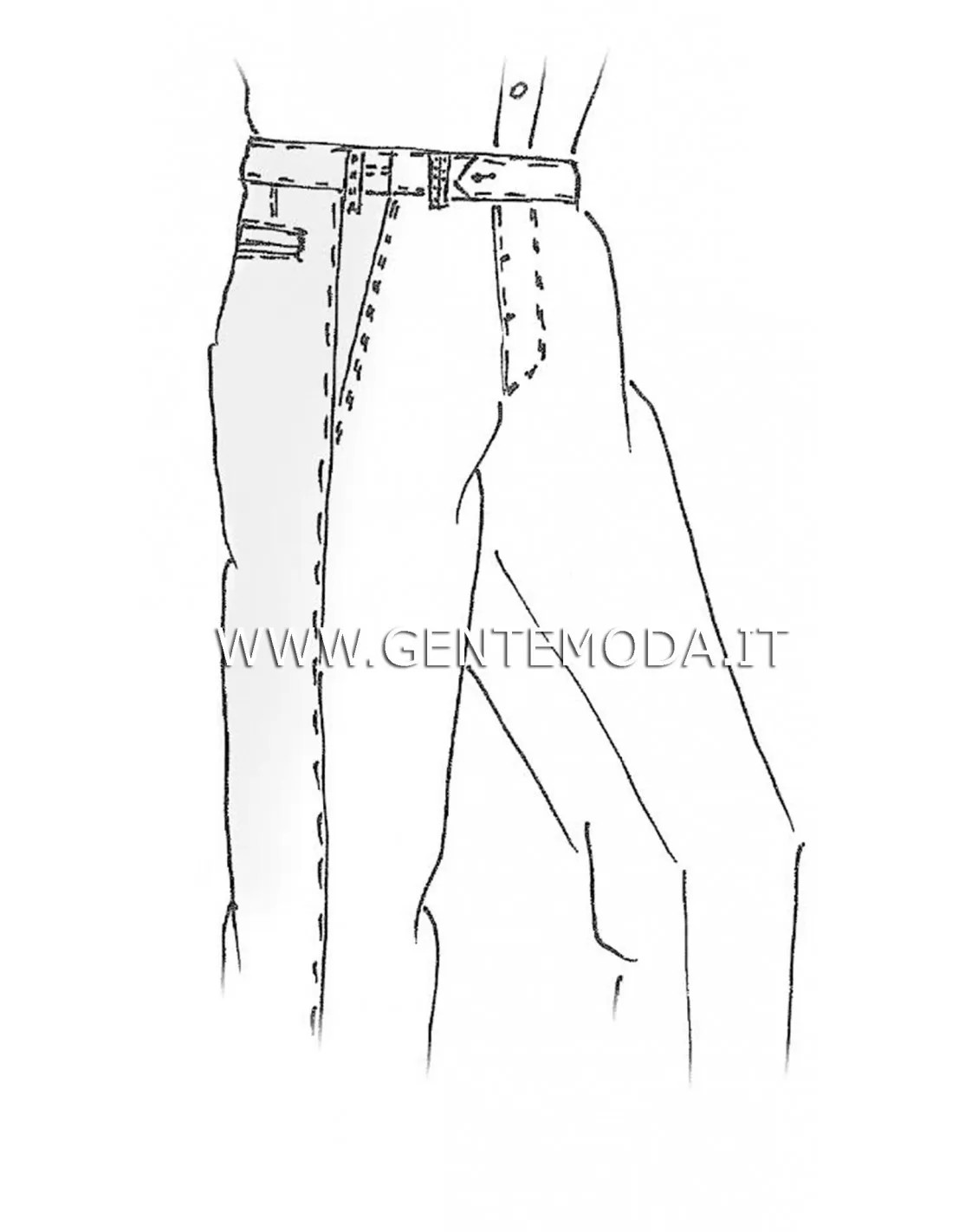 Pantalone in cotone Velluto a coste Blu
