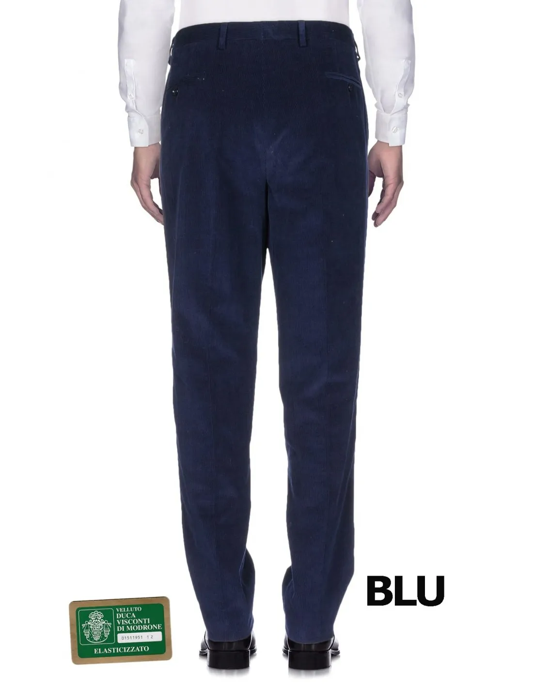 Pantalone in cotone Velluto a coste Blu
