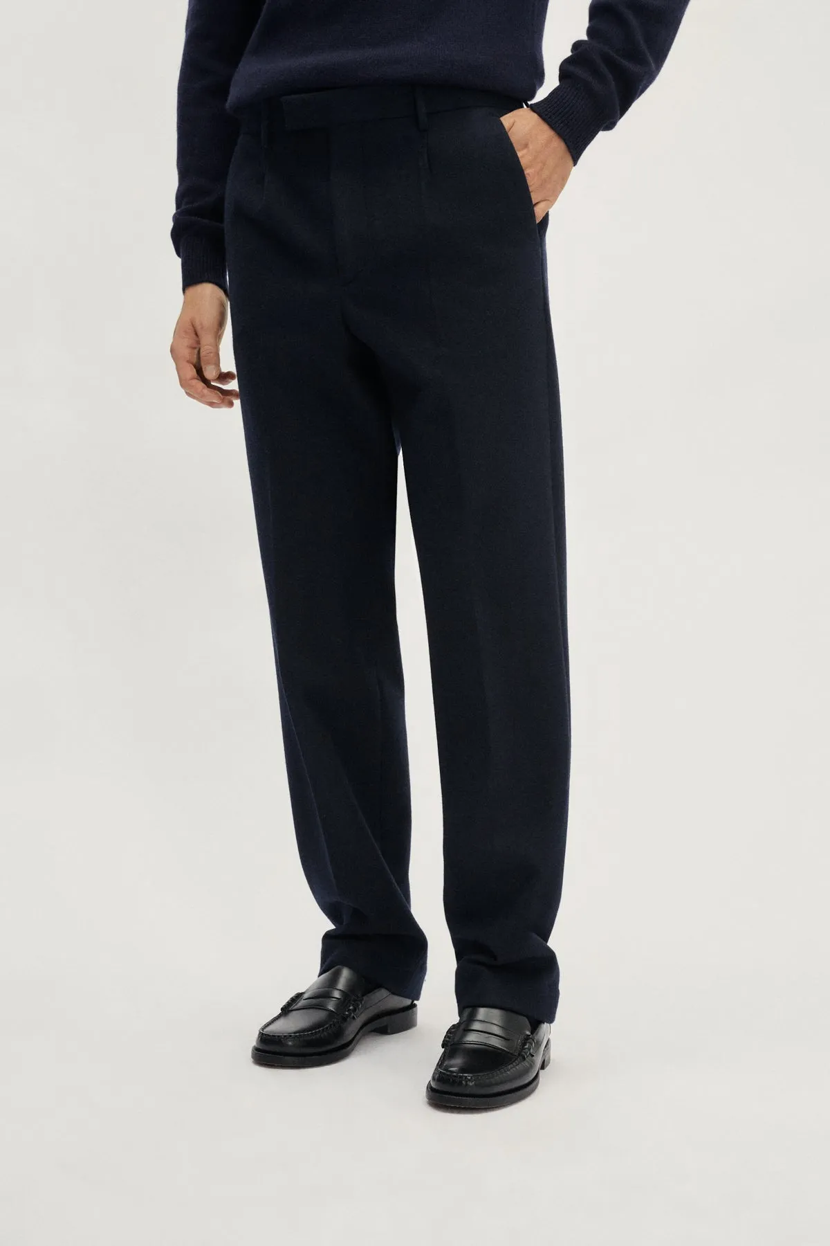 Pantaloni in Lana Cardata