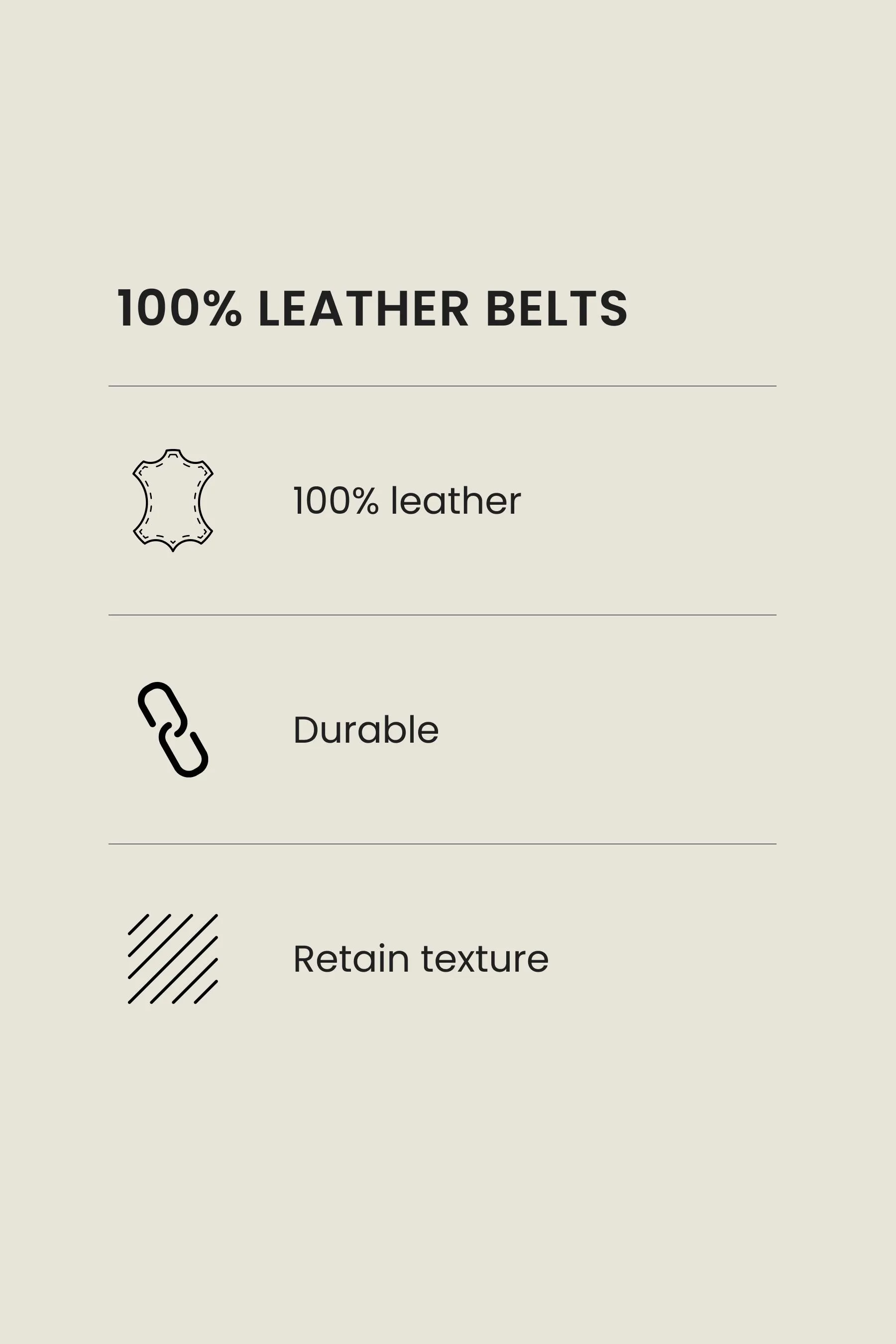 Pebble Texture Leather Belt    