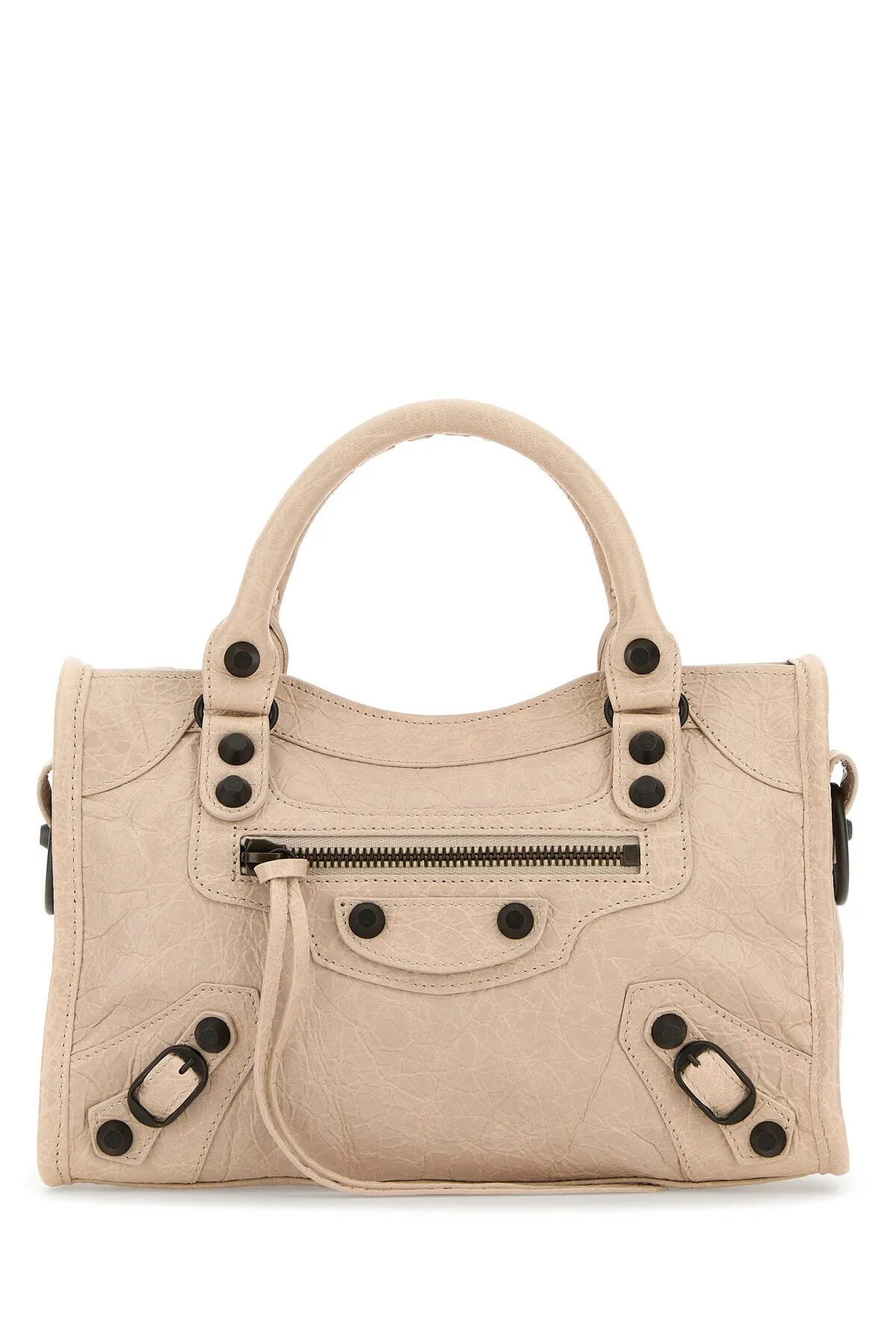 Pink Leather Mini Le City Handbag by Skin