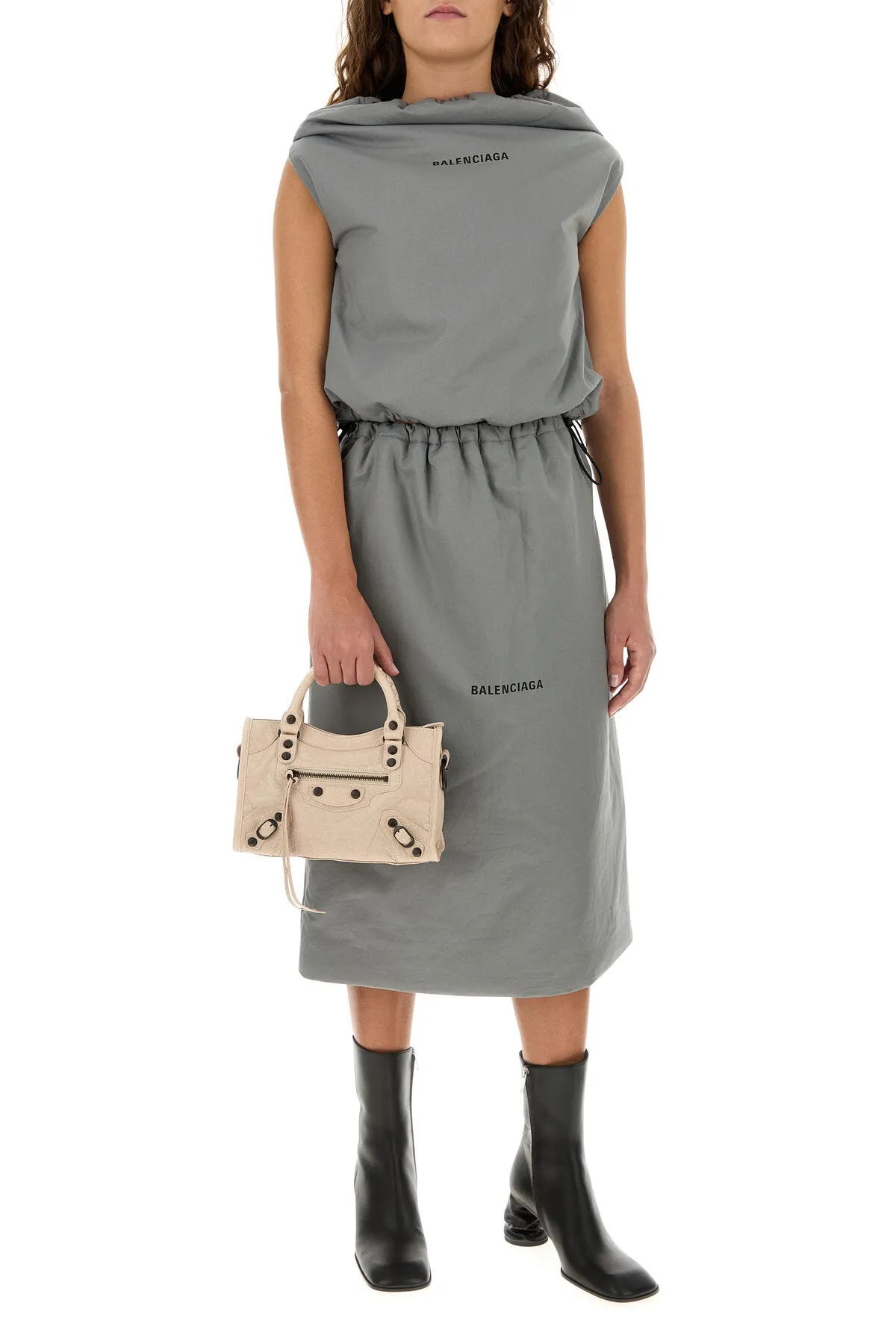 Pink Leather Mini Le City Handbag by Skin