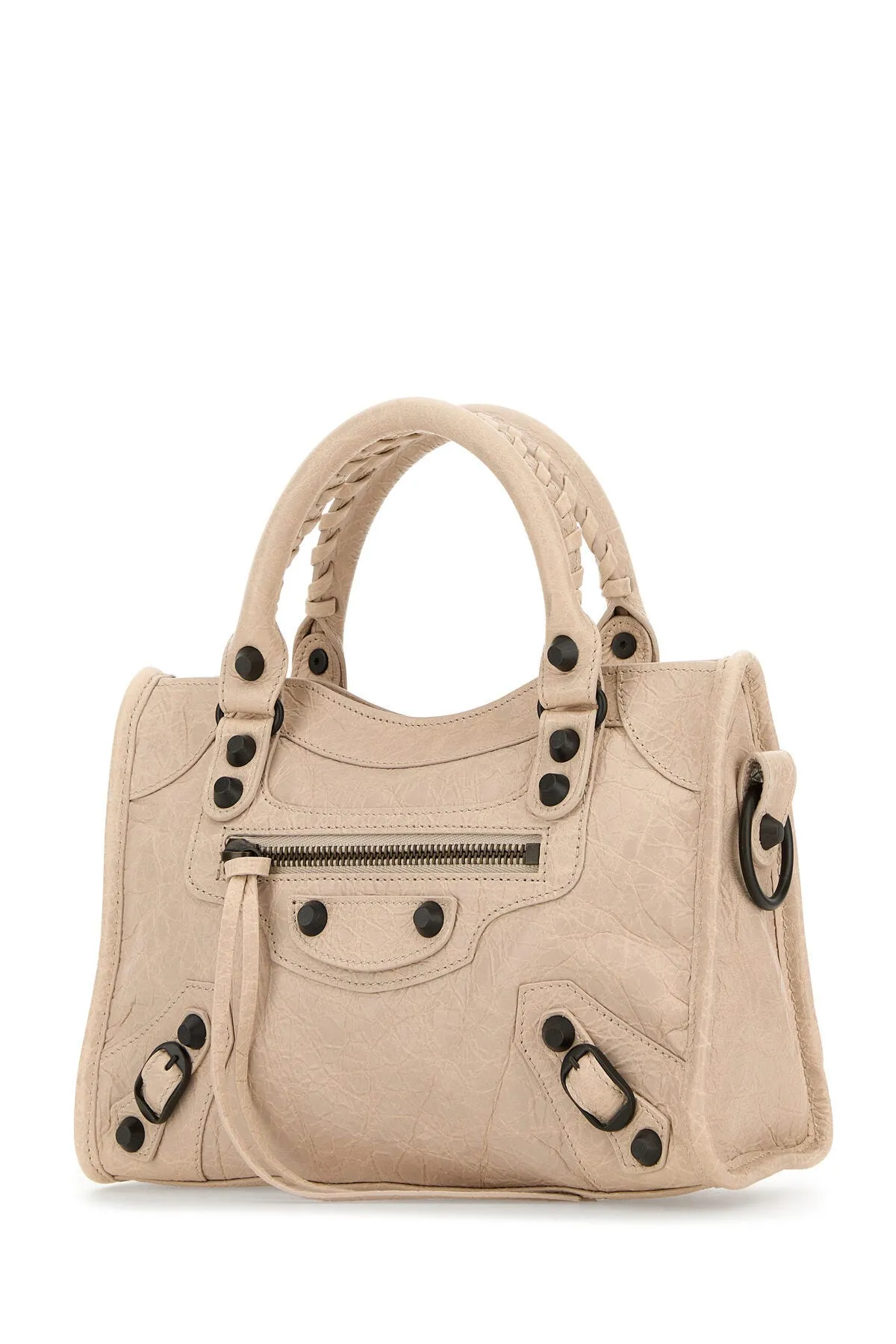 Pink Leather Mini Le City Handbag by Skin