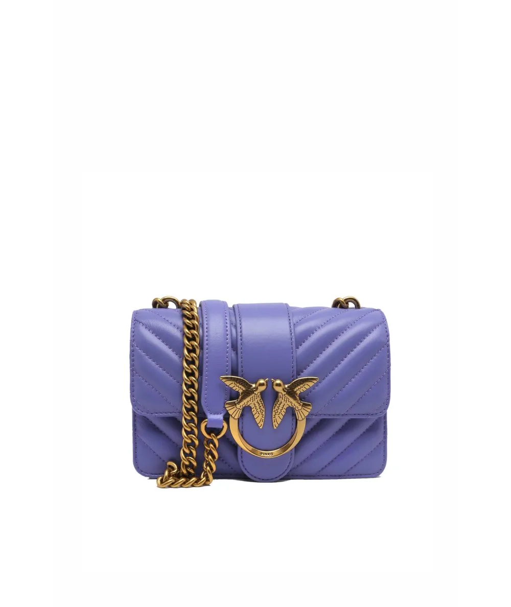 PINKO - Love One Mini Leather Shoulder Bag