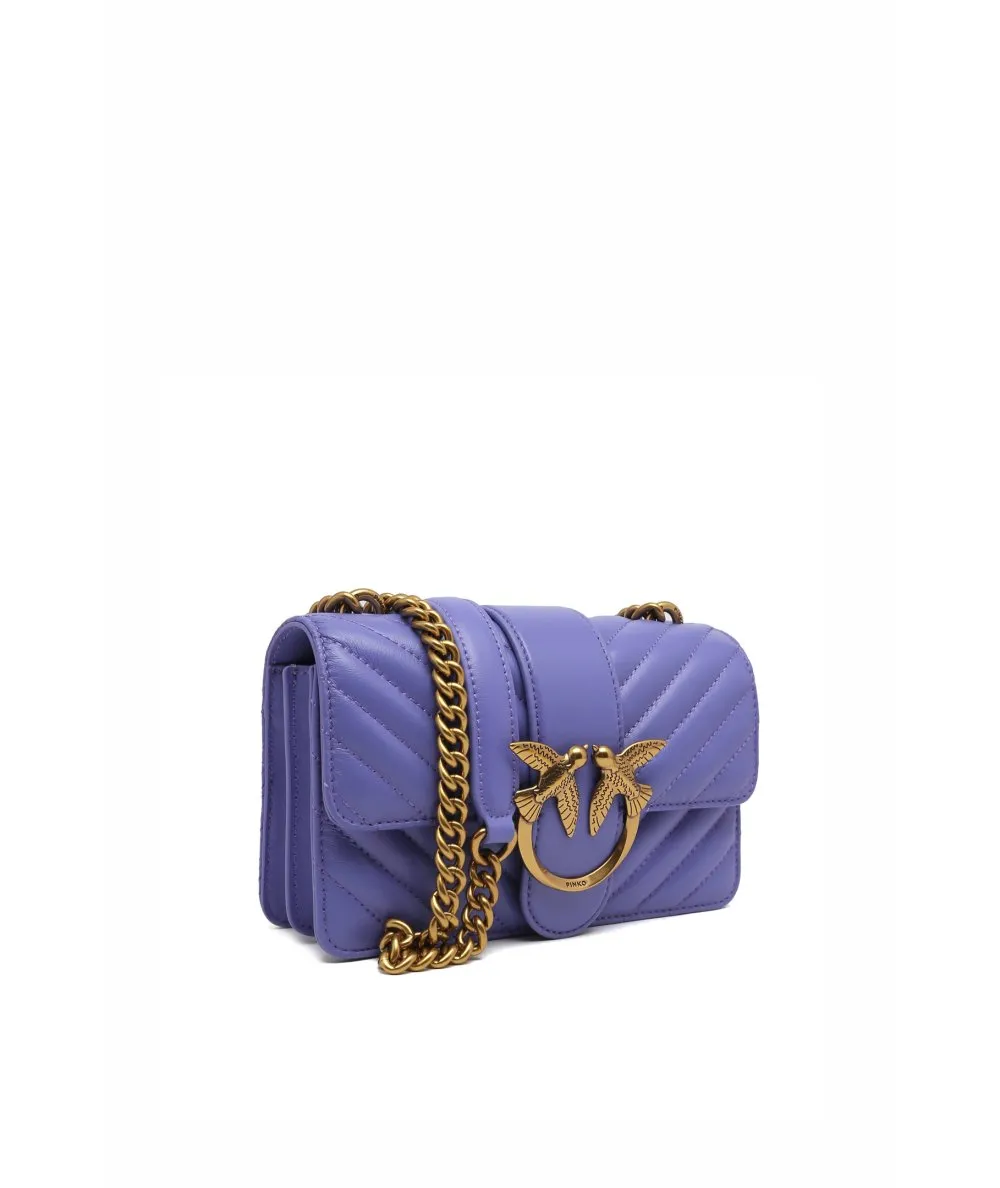 PINKO - Love One Mini Leather Shoulder Bag