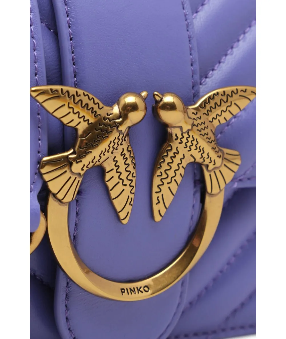 PINKO - Love One Mini Leather Shoulder Bag