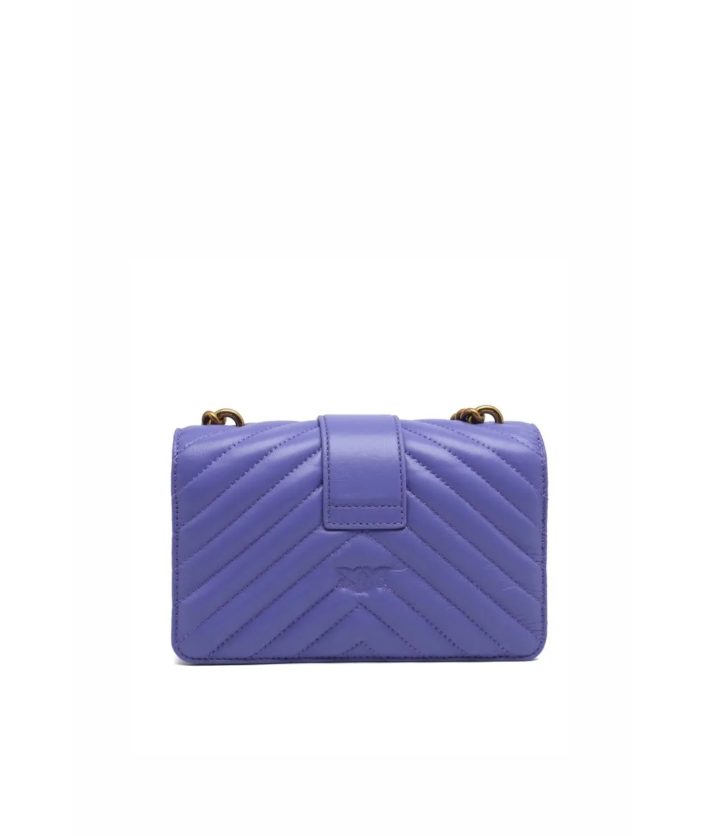 PINKO - Love One Mini Leather Shoulder Bag