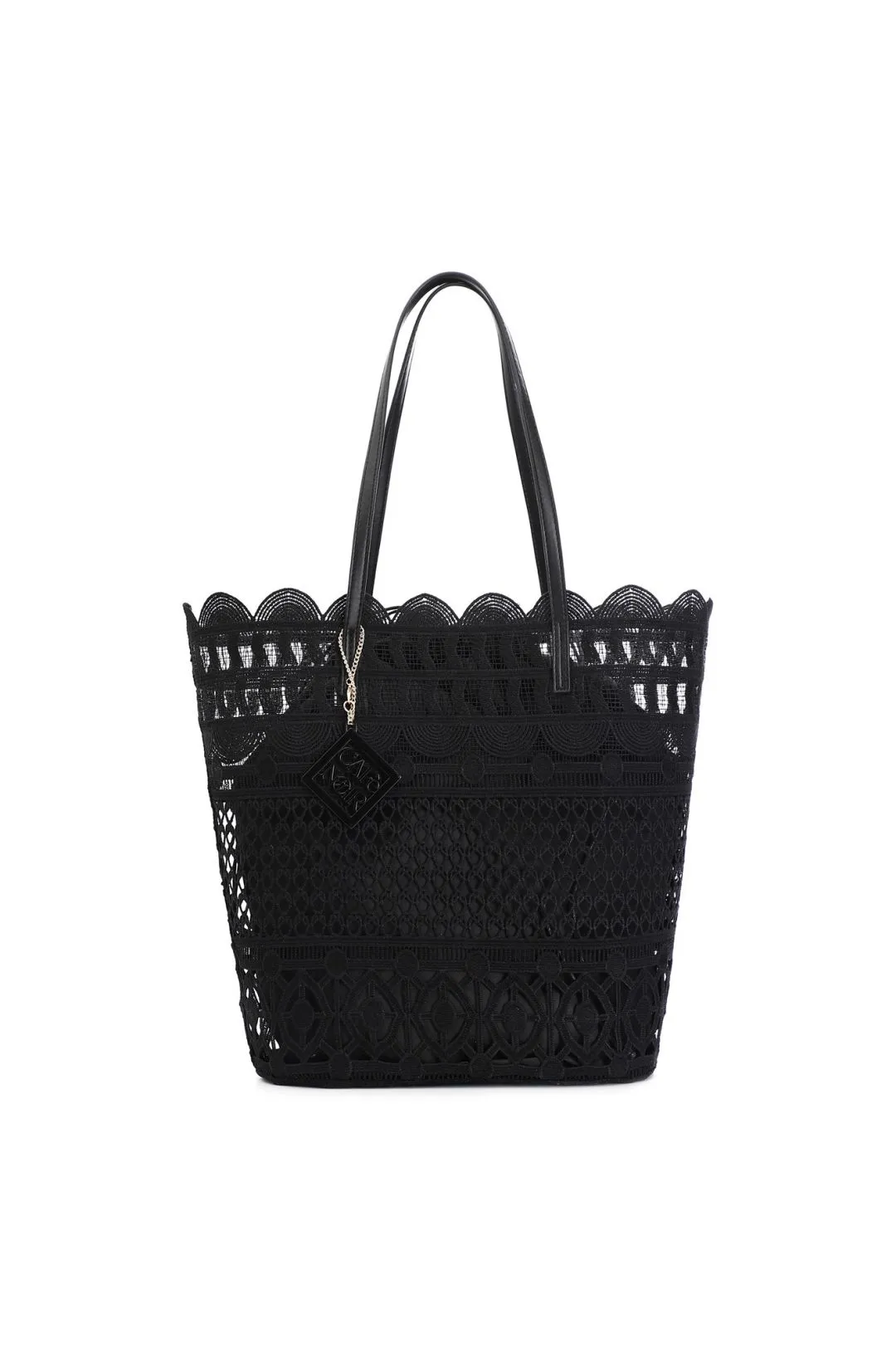 pizzo nero con charm, acquisti