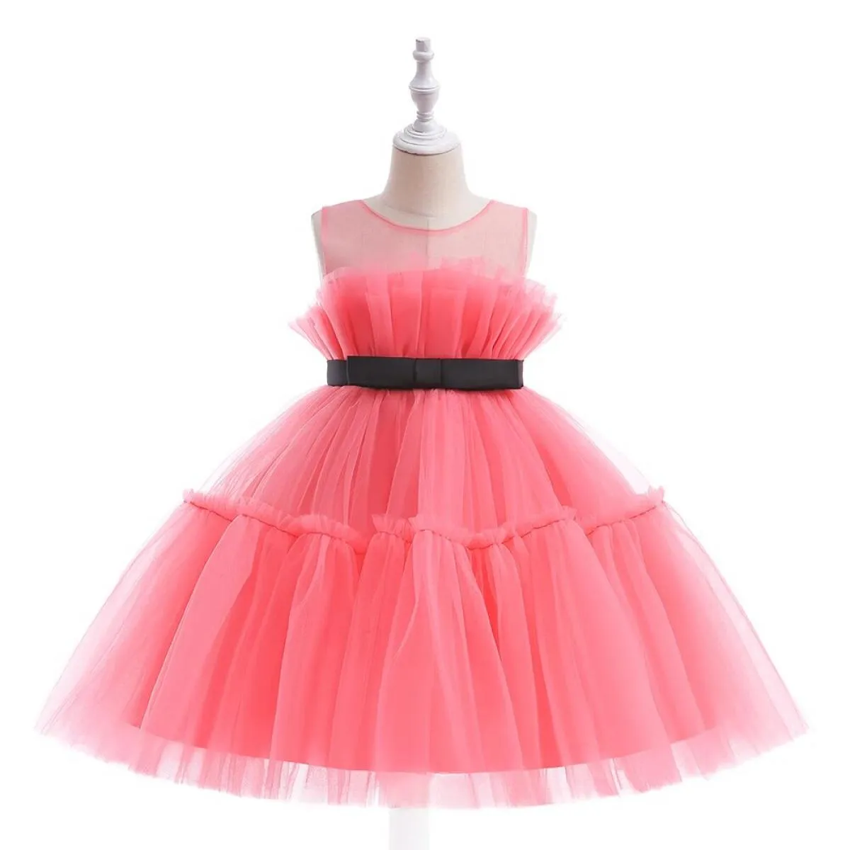 Princess dress for girl, kids party, Christmas tutu, fluffy flower, wedding dress for kids, formal, for advertising.
