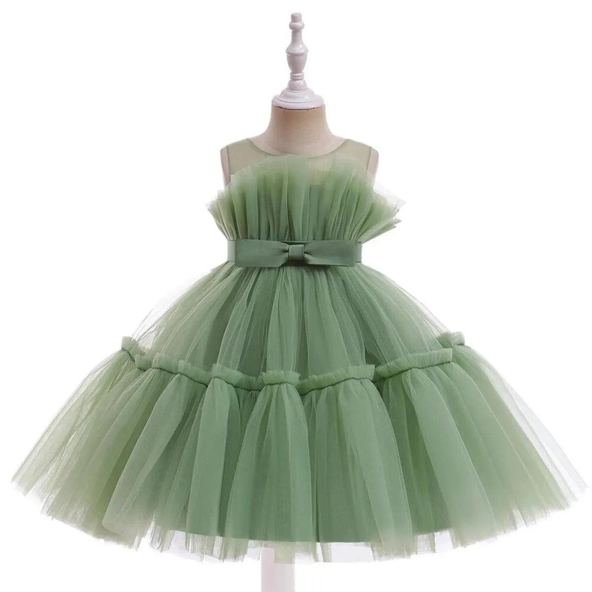 Princess dress for girl, kids party, Christmas tutu, fluffy flower, wedding dress for kids, formal, for advertising.