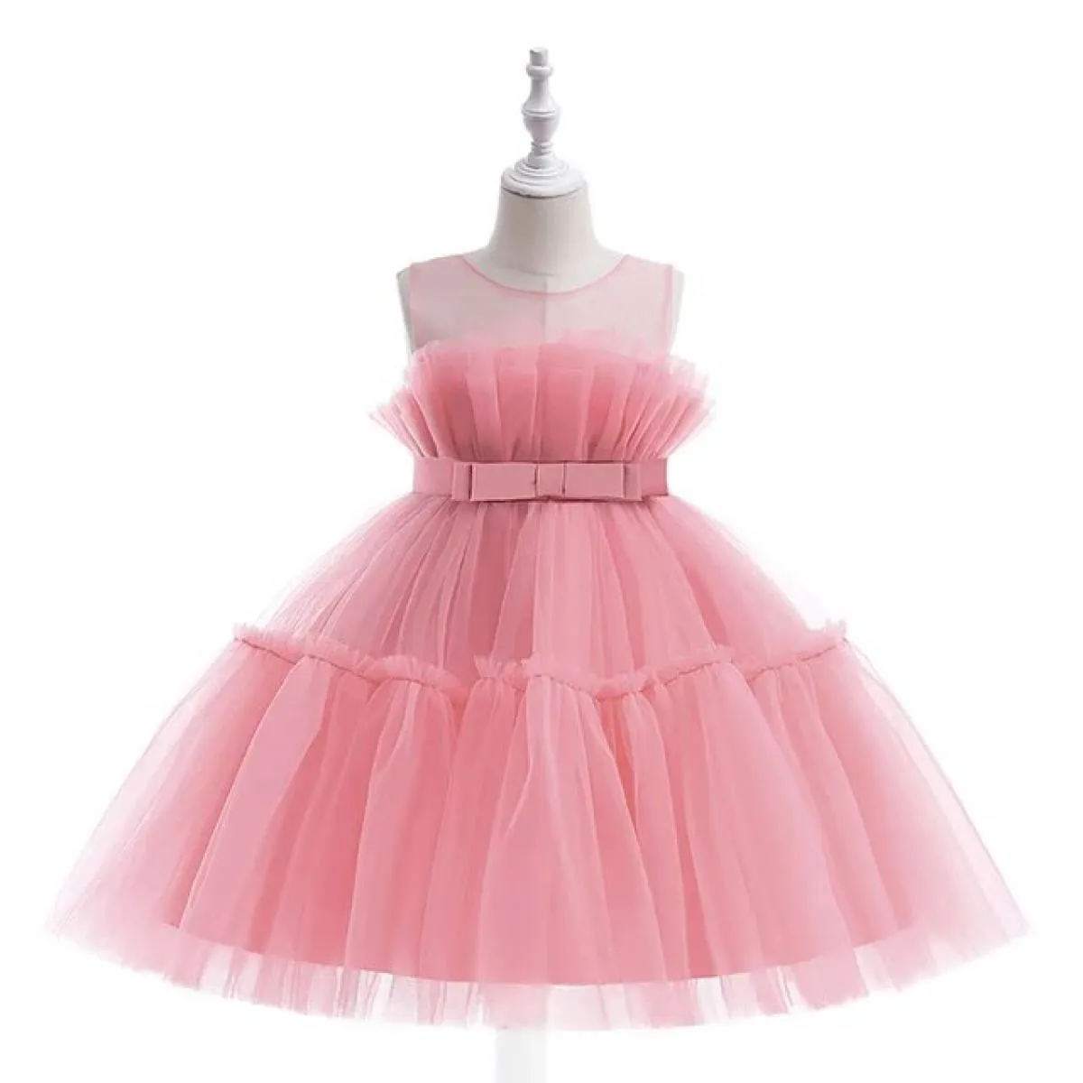 Princess dress for girl, kids party, Christmas tutu, fluffy flower, wedding dress for kids, formal, for advertising.