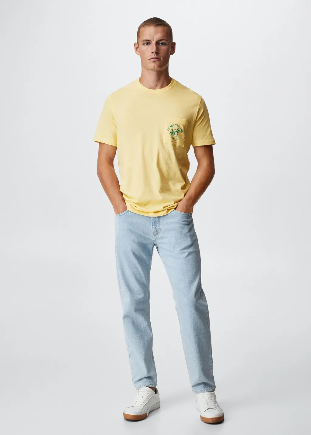 Printed Pocket Cotton T-shirt