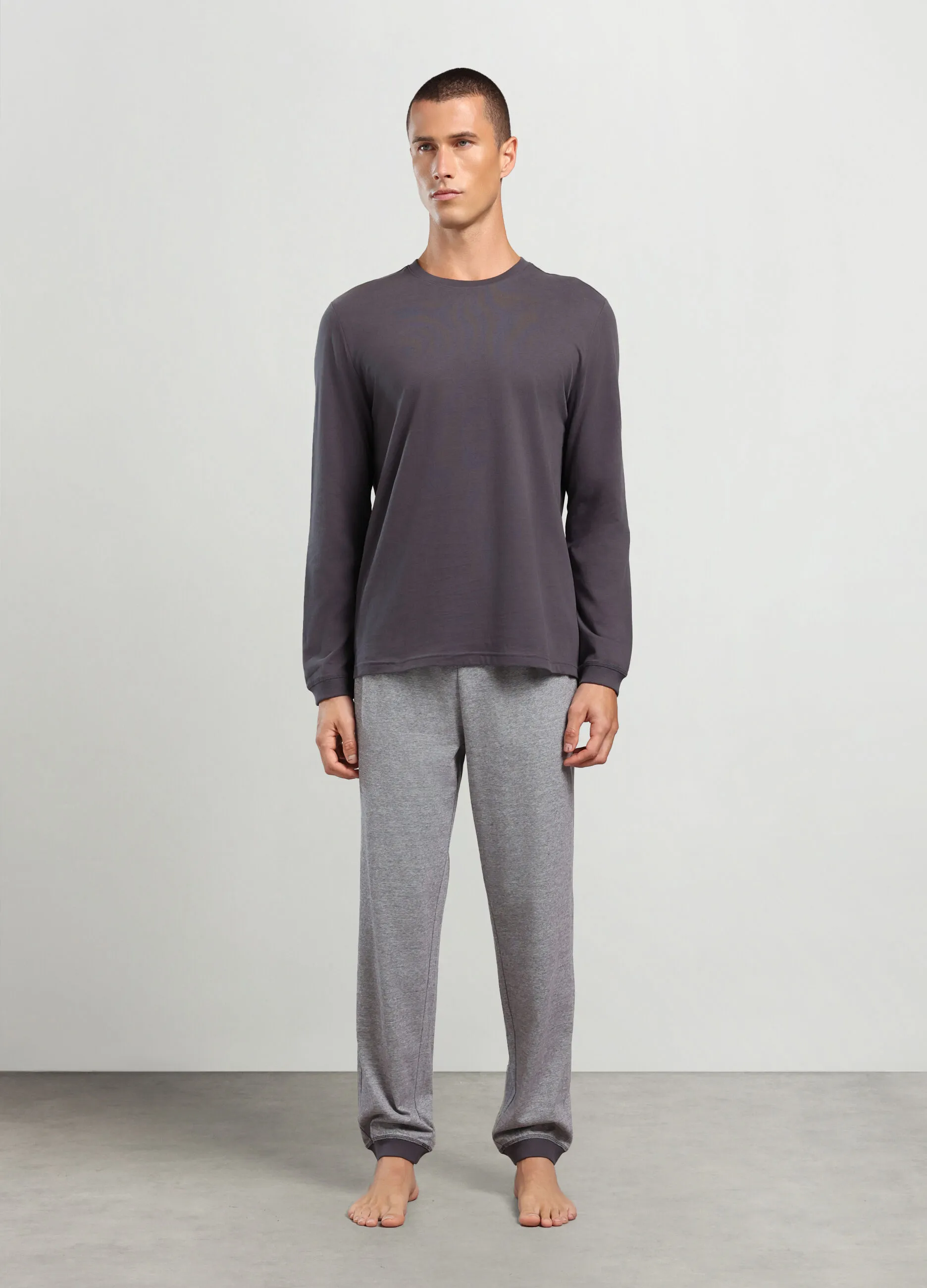 PRIVACY Long-Sleeve Pure Cotton Men's Tee