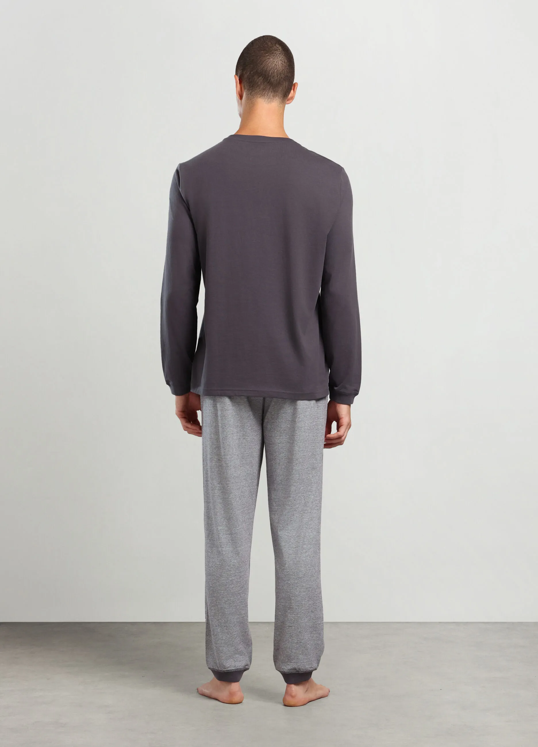 PRIVACY Long-Sleeve Pure Cotton Men's Tee