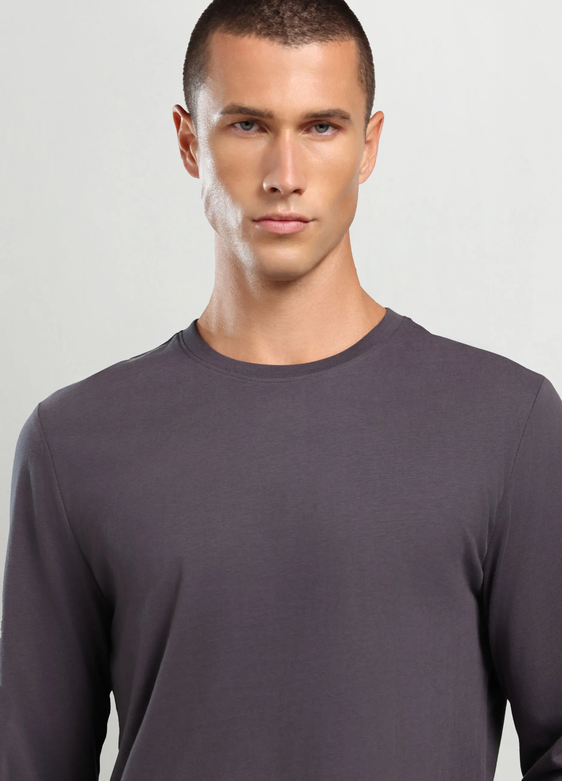 PRIVACY Long-Sleeve Pure Cotton Men's Tee