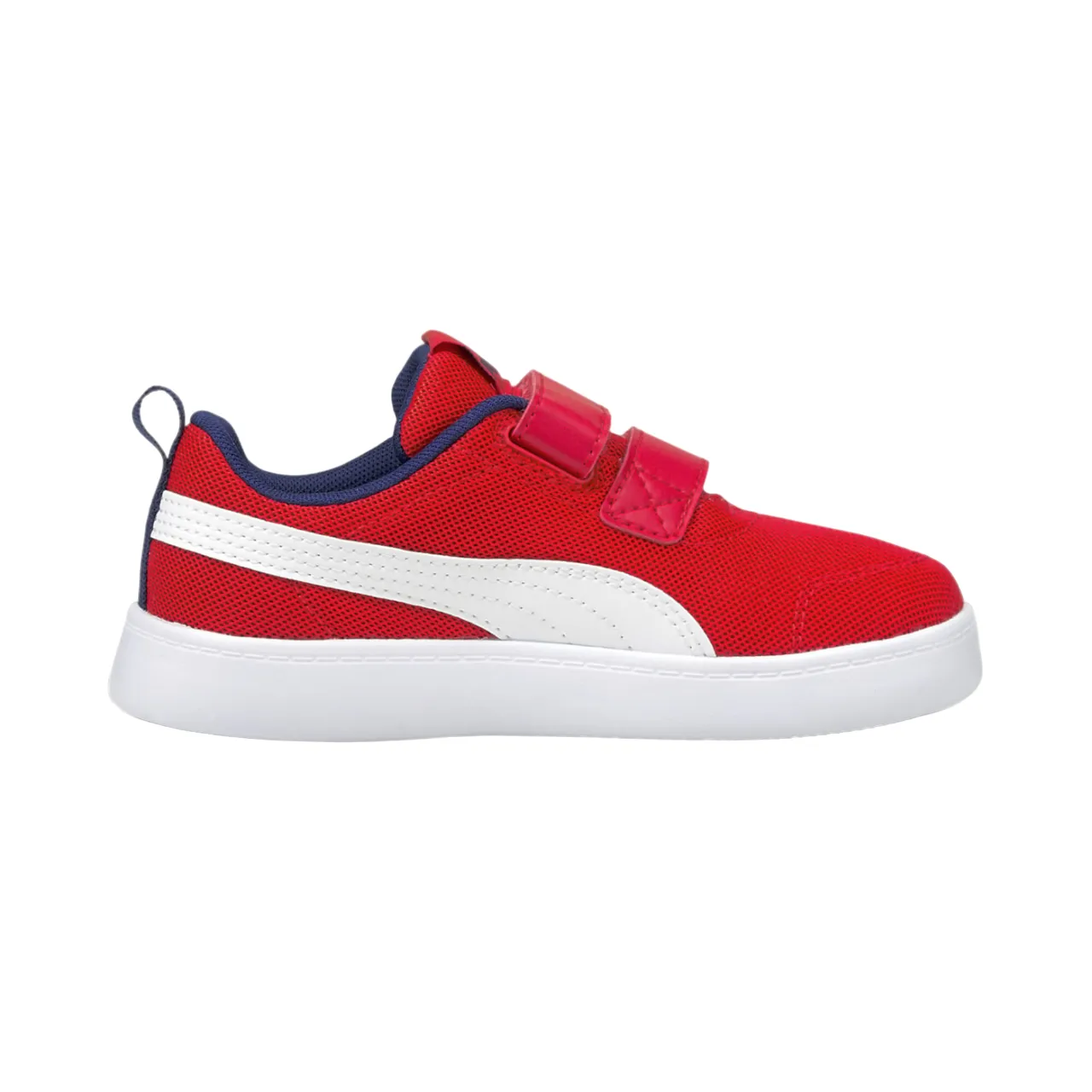 Puma kids sneakers Courtflex 371758 06 - red white, tear-resistant breathable mesh
