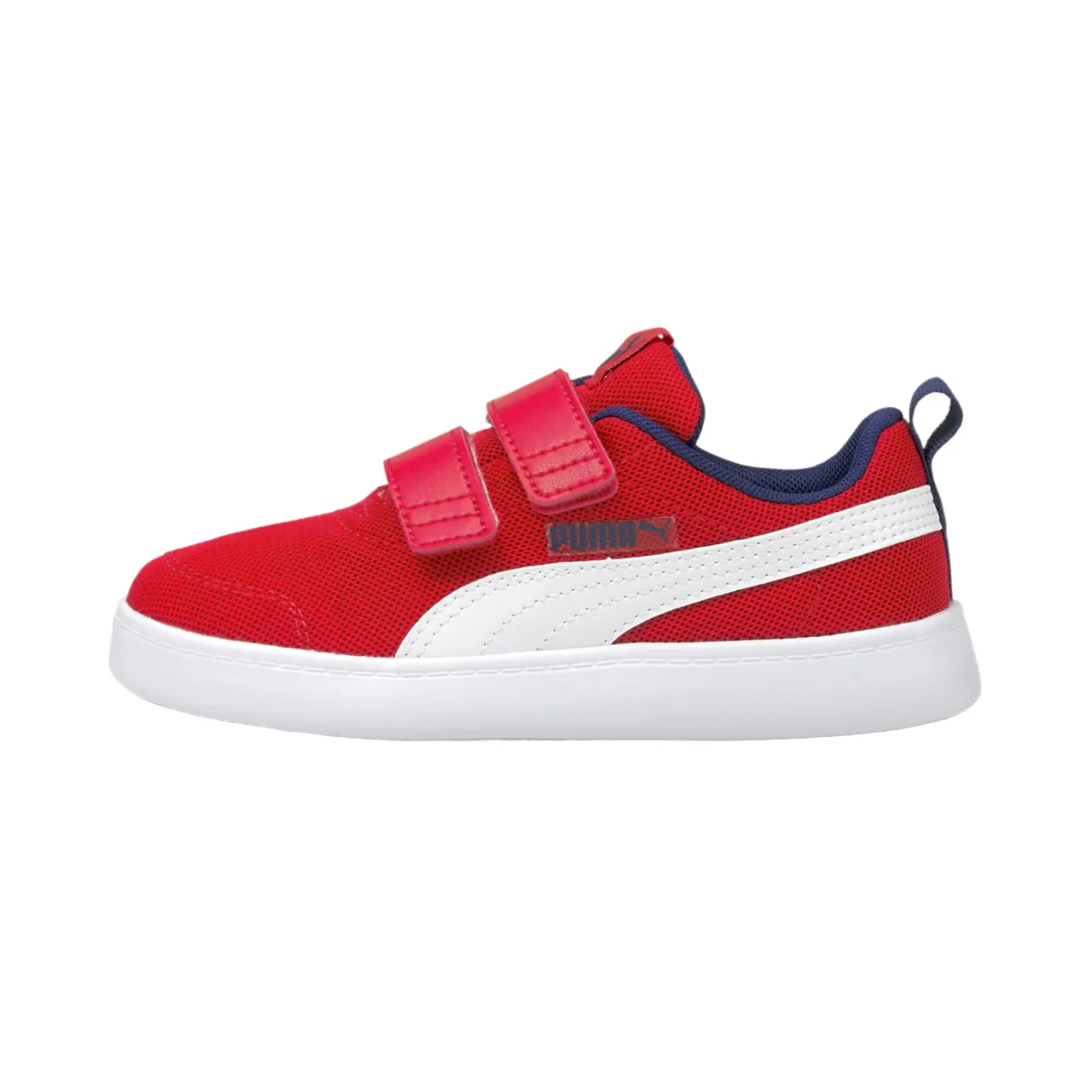 Puma kids sneakers Courtflex 371758 06 - red white, tear-resistant breathable mesh
