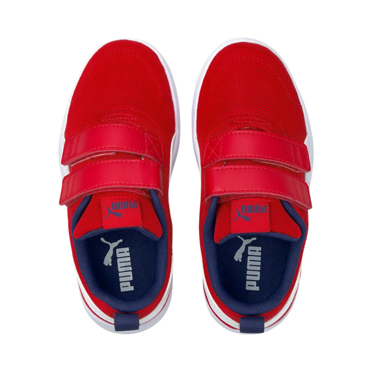Puma kids sneakers Courtflex 371758 06 - red white, tear-resistant breathable mesh