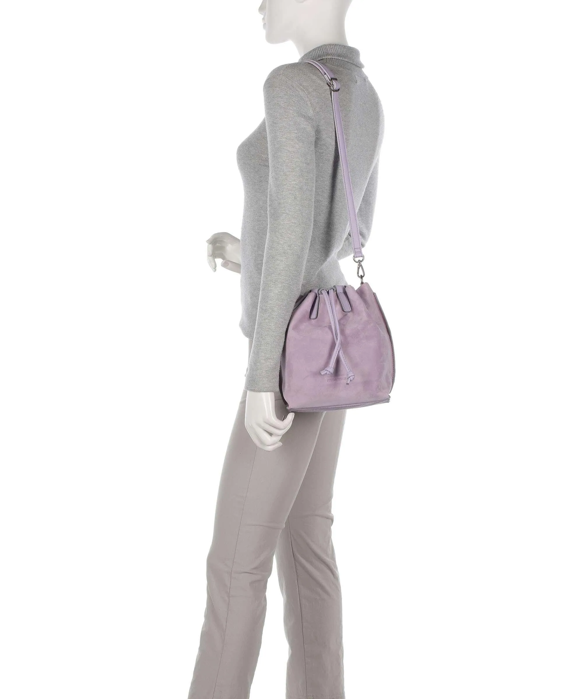 Purple Rough Leather Wild Wild Love Bucket Bag by FredsBruder