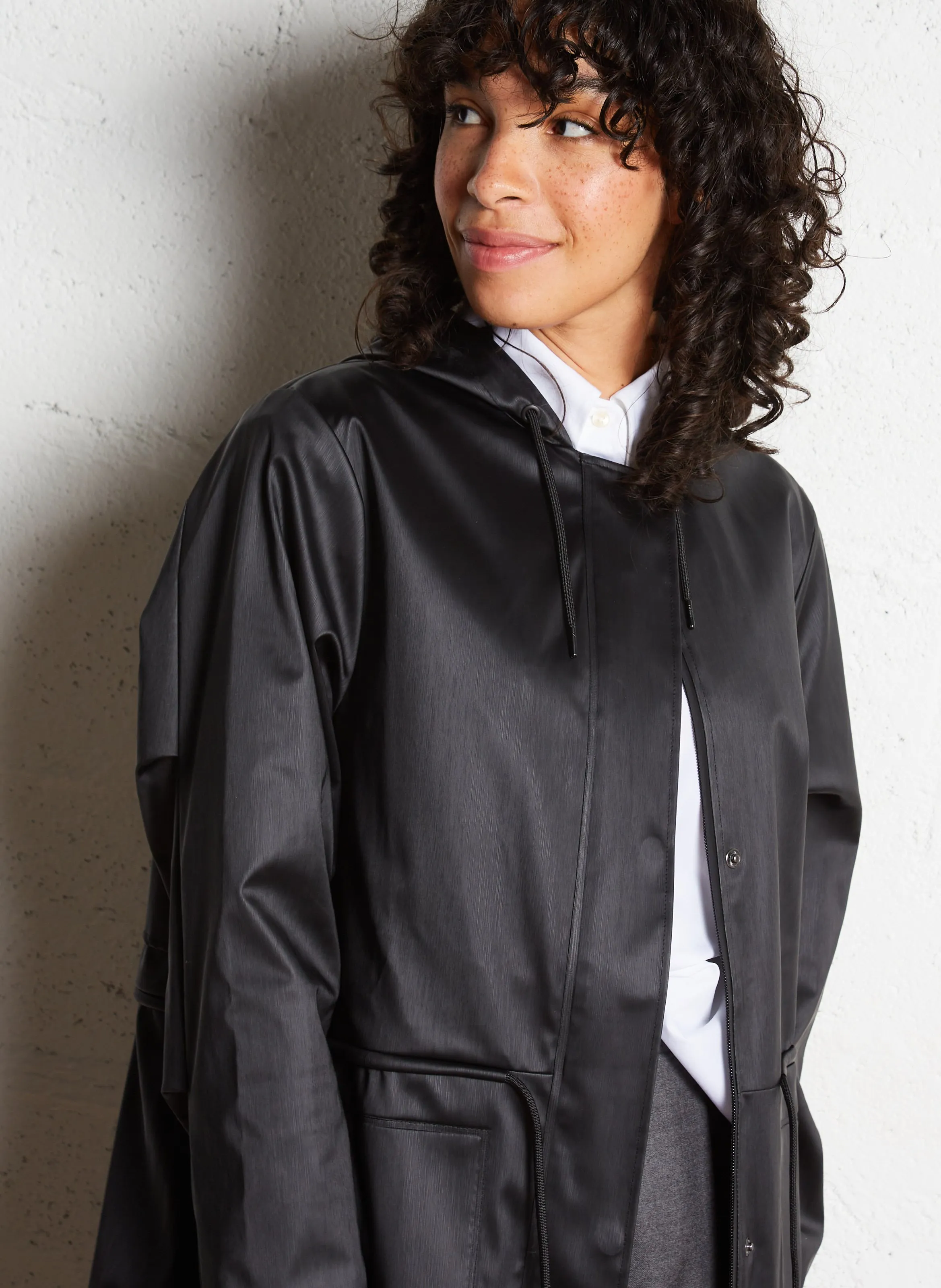  RAINS   STRING PARKA - Giacca con cappuccio | Nero