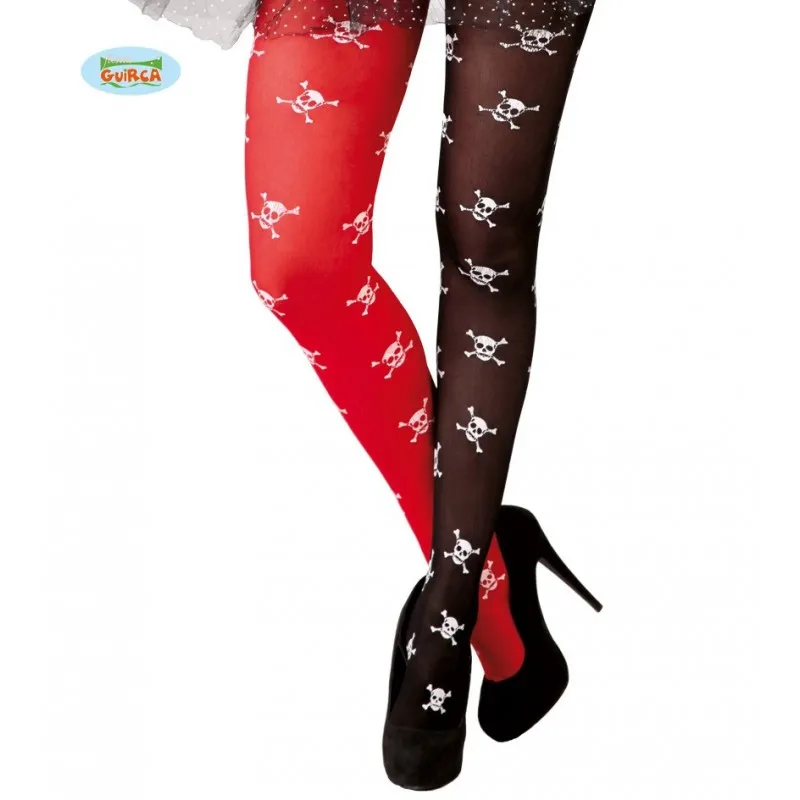 Red and Black Pirate Tights (Pirate Pantyhose)