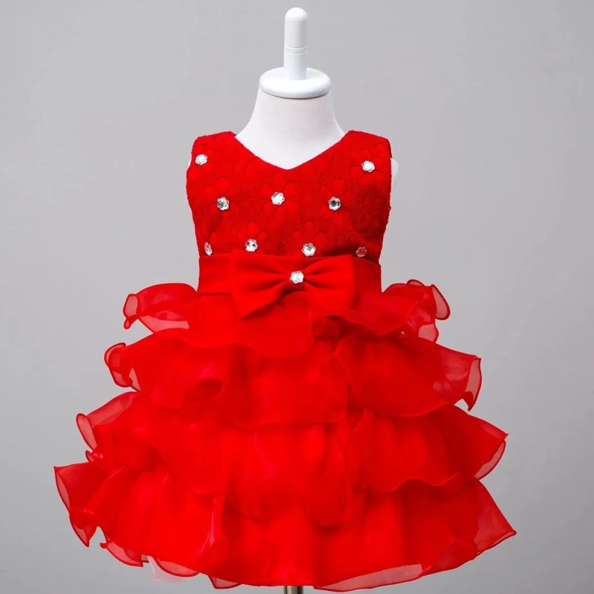 Red Christmas Dress for Girls Princess Costume for Kids Dress for Wedding Party Formal Evening Gowns.
