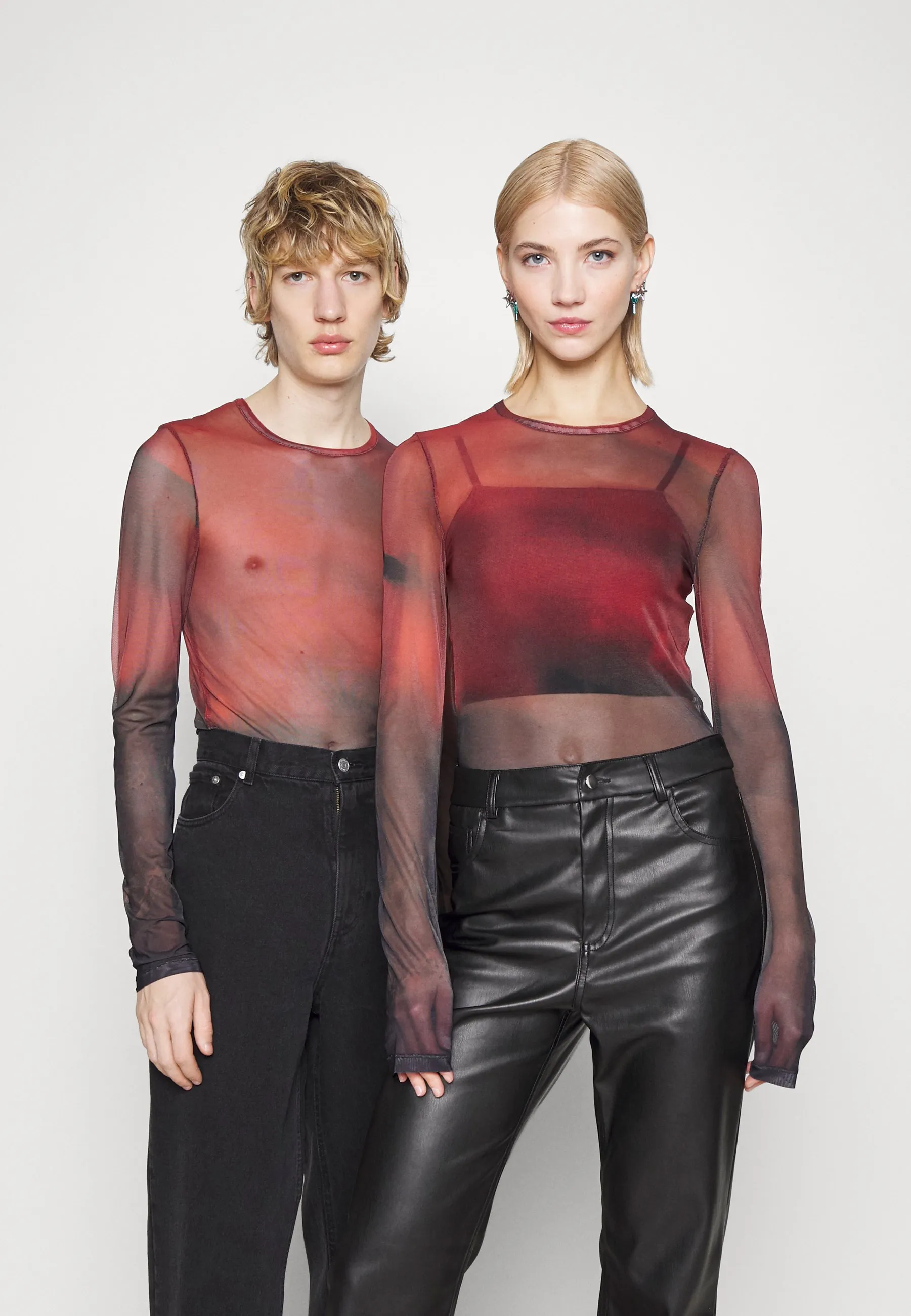 Red Long Sleeve Top