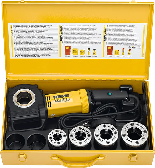 Rems Amigo Set R - Filiera filettatrice elettrica per tubi fino 1¼
