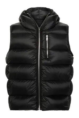 RICK OWENS Clothing, Sleeveless Padded Vest in Sealed Black
