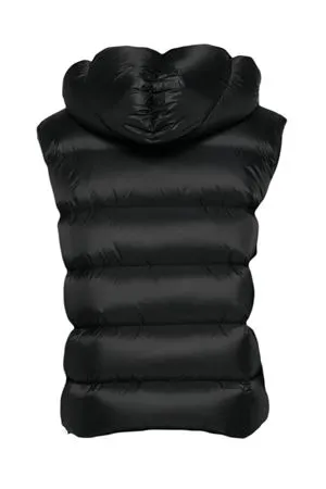 RICK OWENS Clothing, Sleeveless Padded Vest in Sealed Black