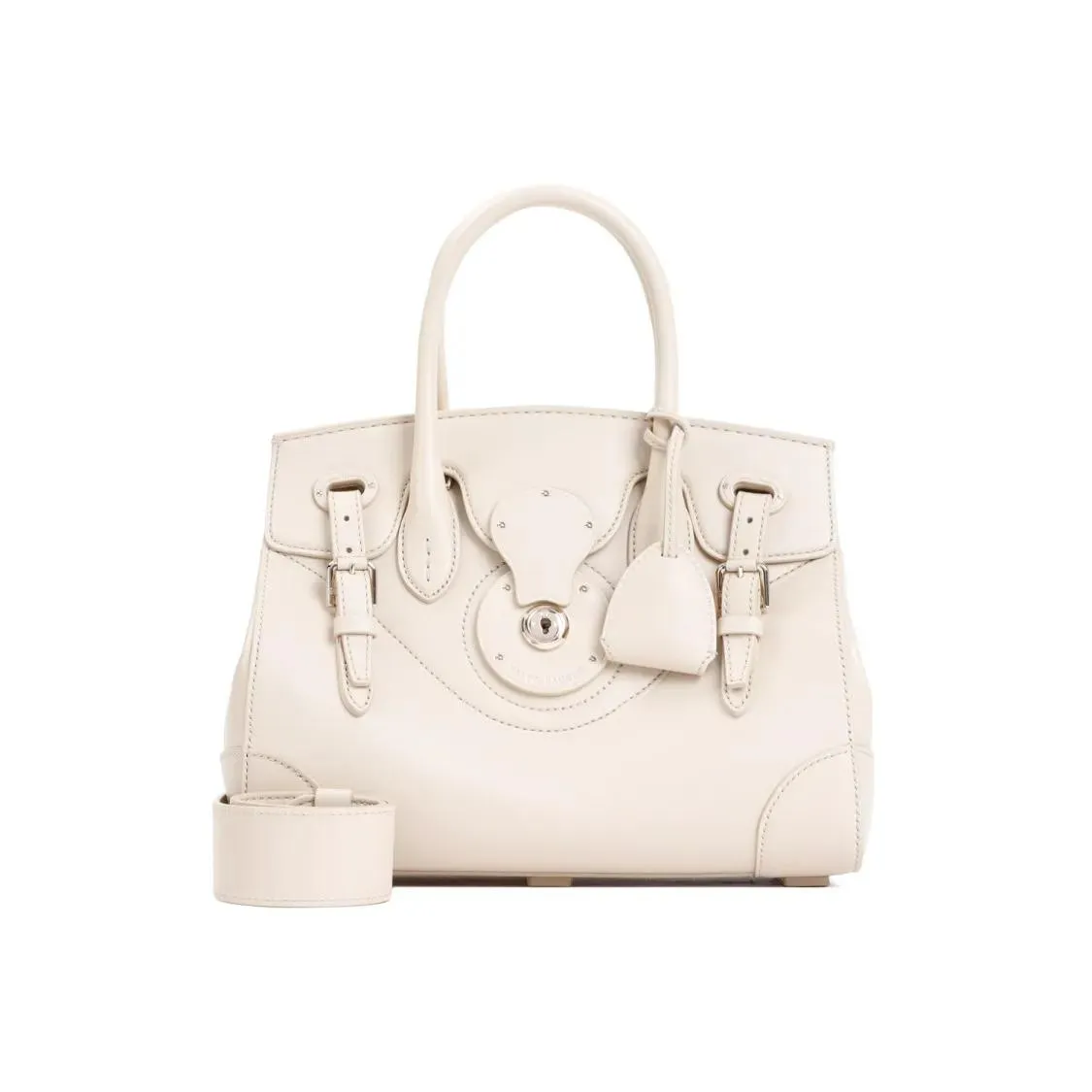 Ricky Cream Calf Leather Handbag by Polo Ralph Lauren in Neutrals