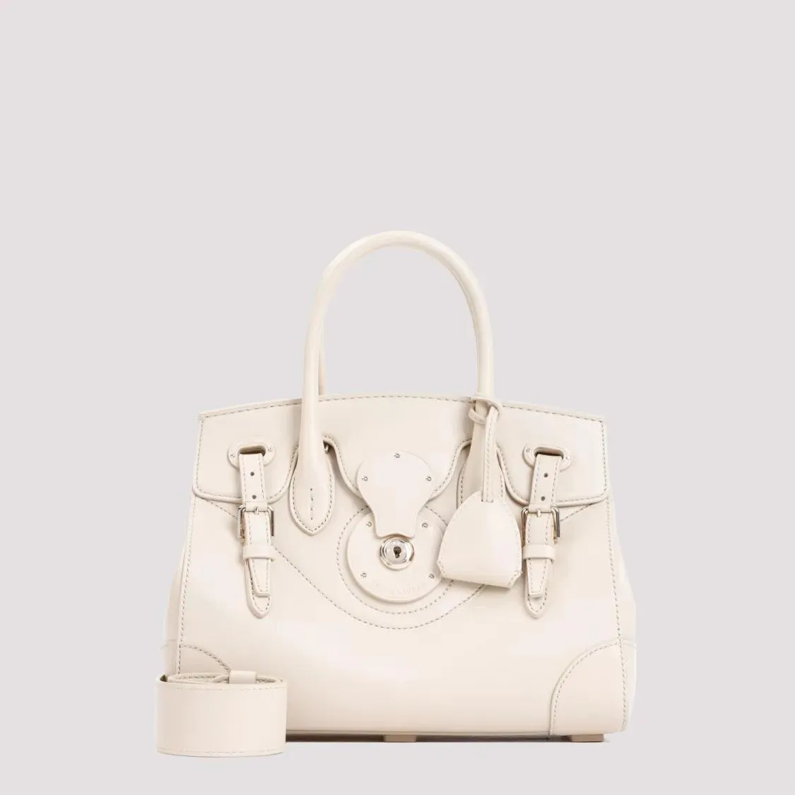 Ricky Cream Calf Leather Handbag by Polo Ralph Lauren in Neutrals