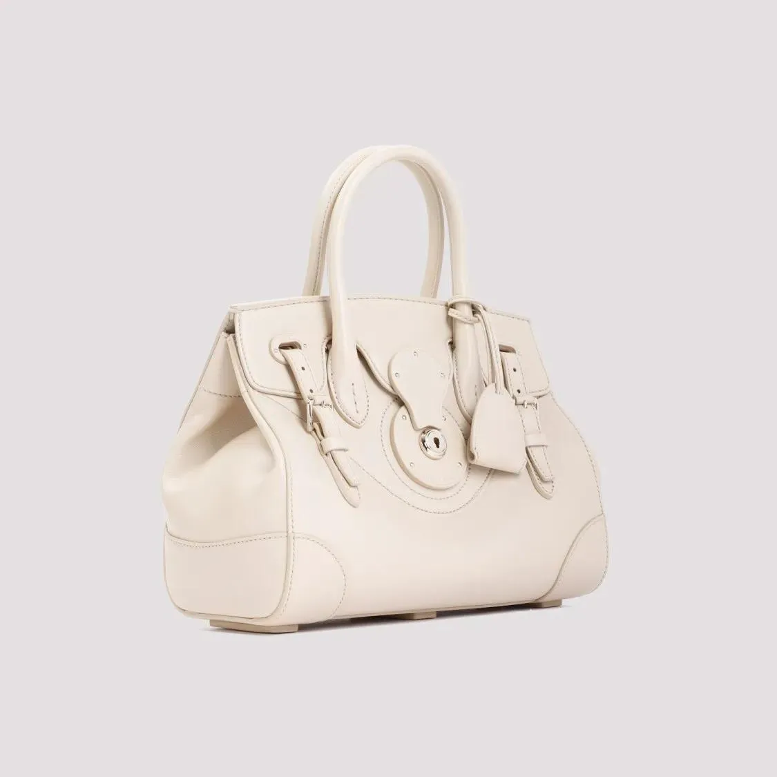 Ricky Cream Calf Leather Handbag by Polo Ralph Lauren in Neutrals