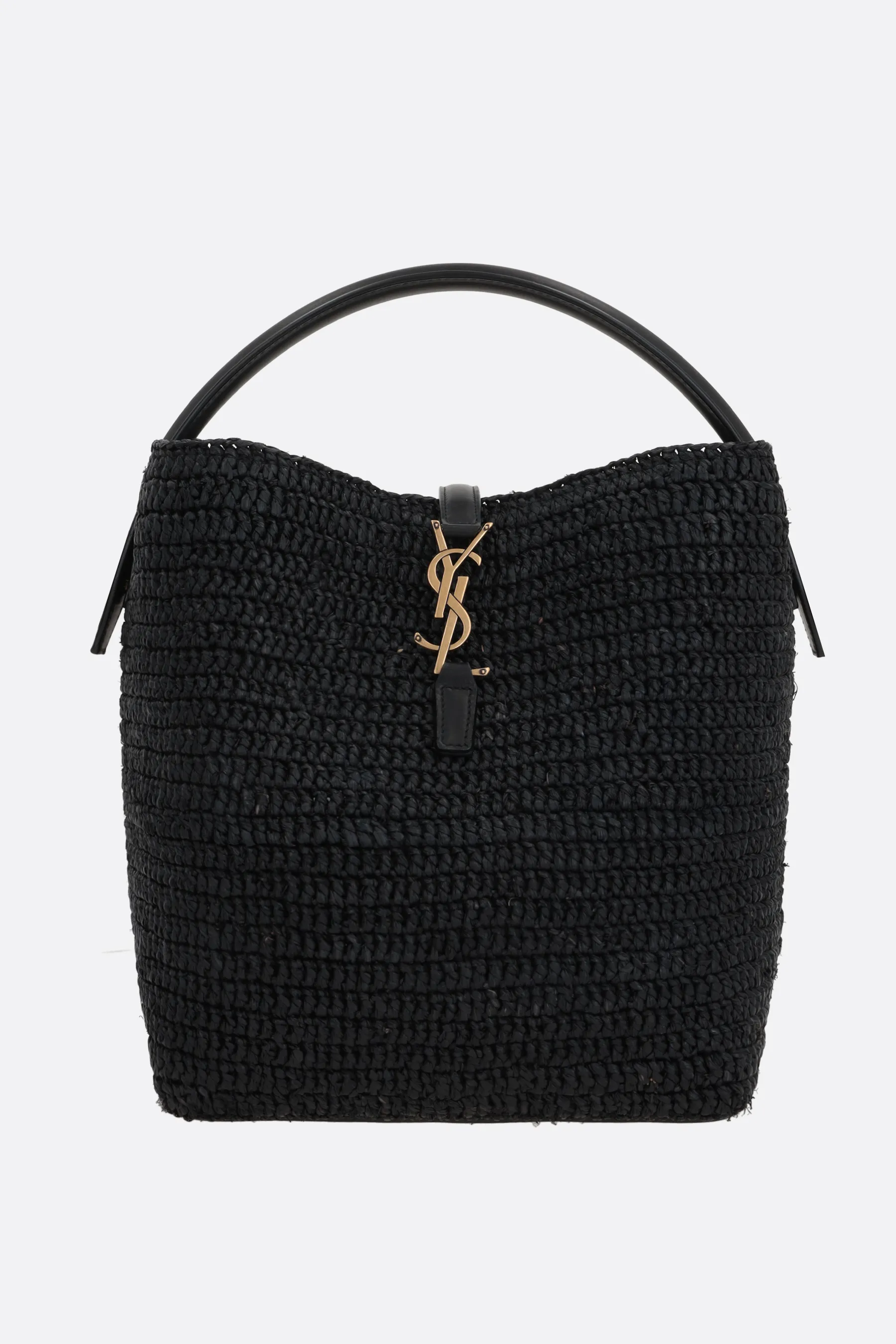 SAINT LAURENT borsa a secchiello Le 37 in rafia