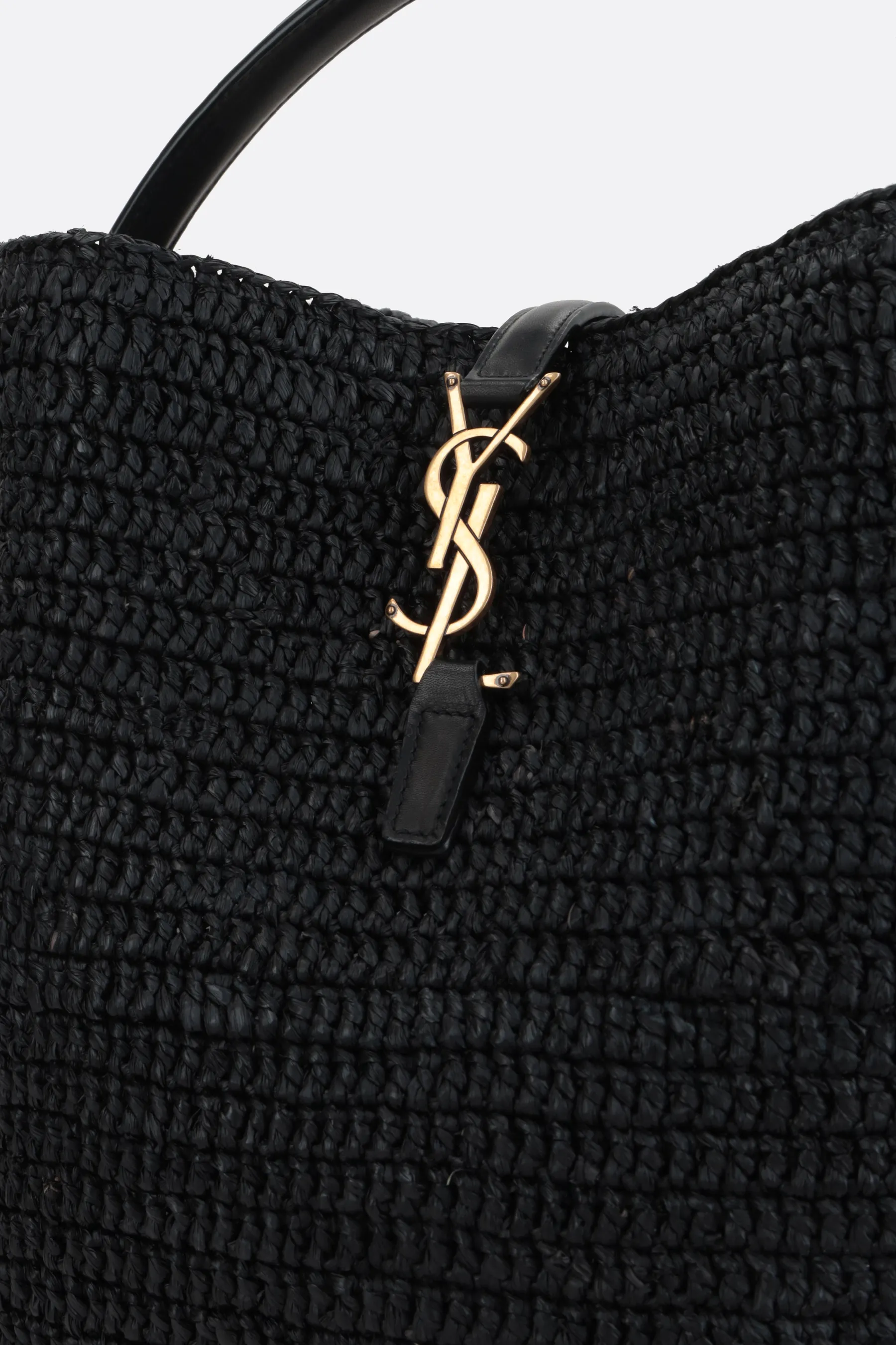 SAINT LAURENT borsa a secchiello Le 37 in rafia
