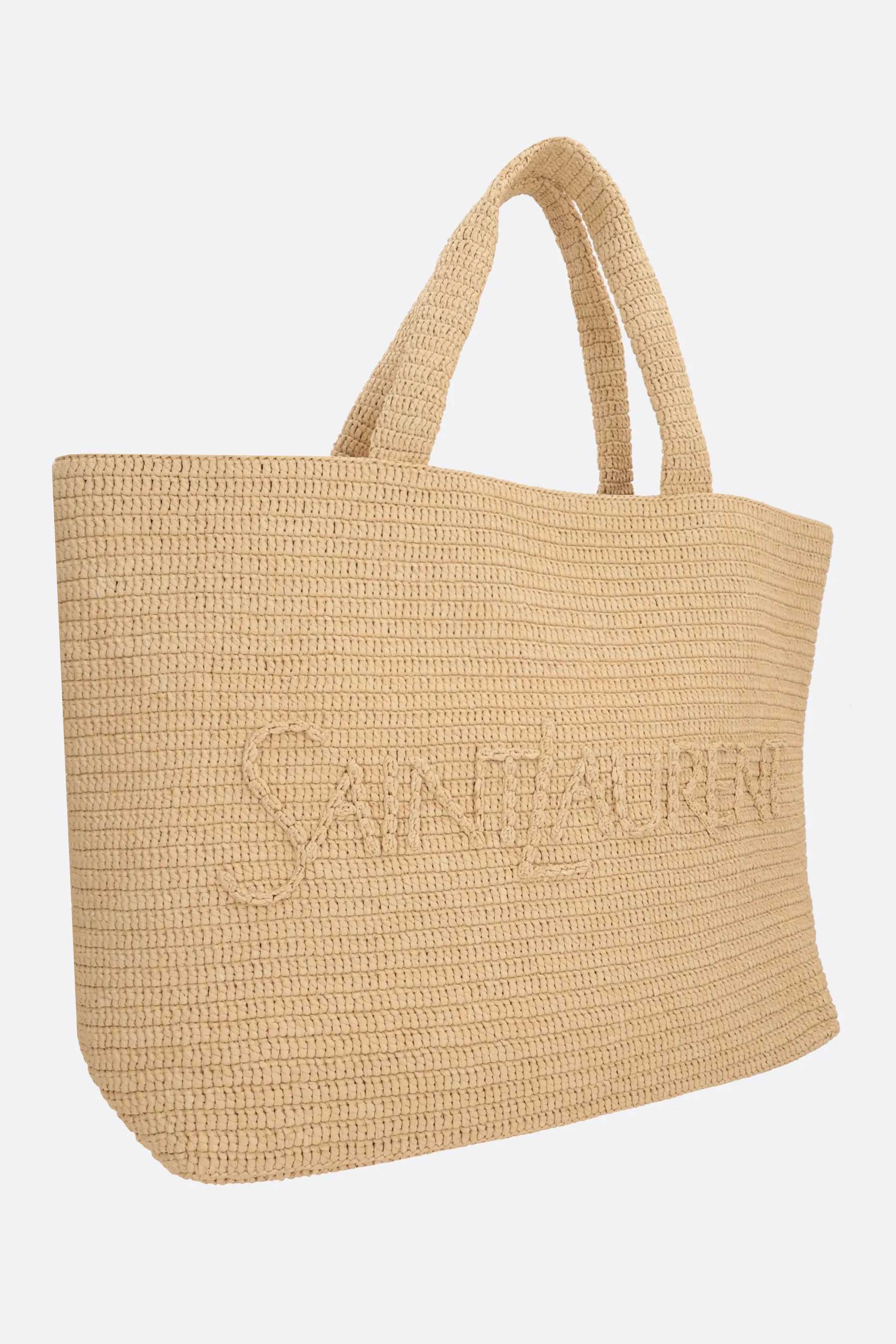 SAINT LAURENT borsa tote Saint Laurent in rafia sintetica