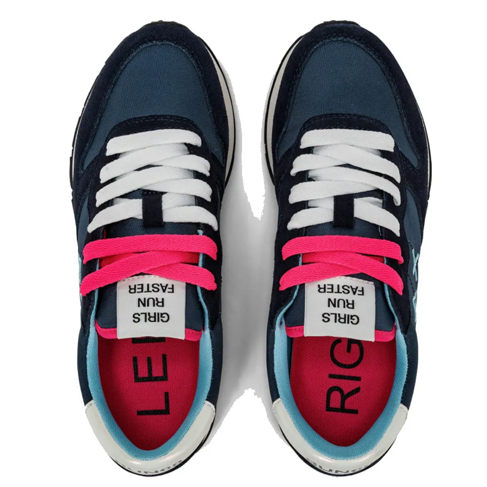 Sun68 Women's Shoes Ally Solid Nylon Navy Blue Sneakers - Z34201