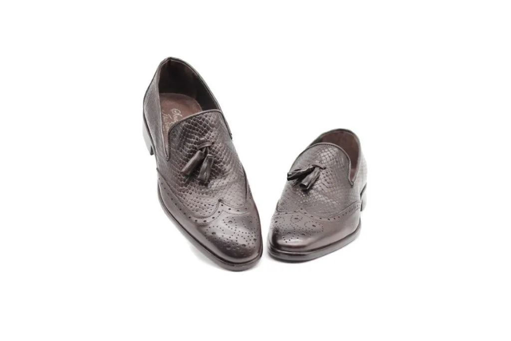 Scarperia Italian python print moccasin
