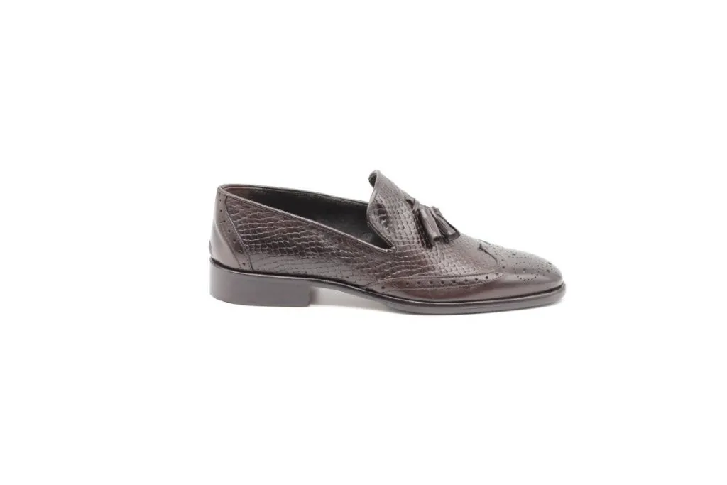 Scarperia Italian python print moccasin