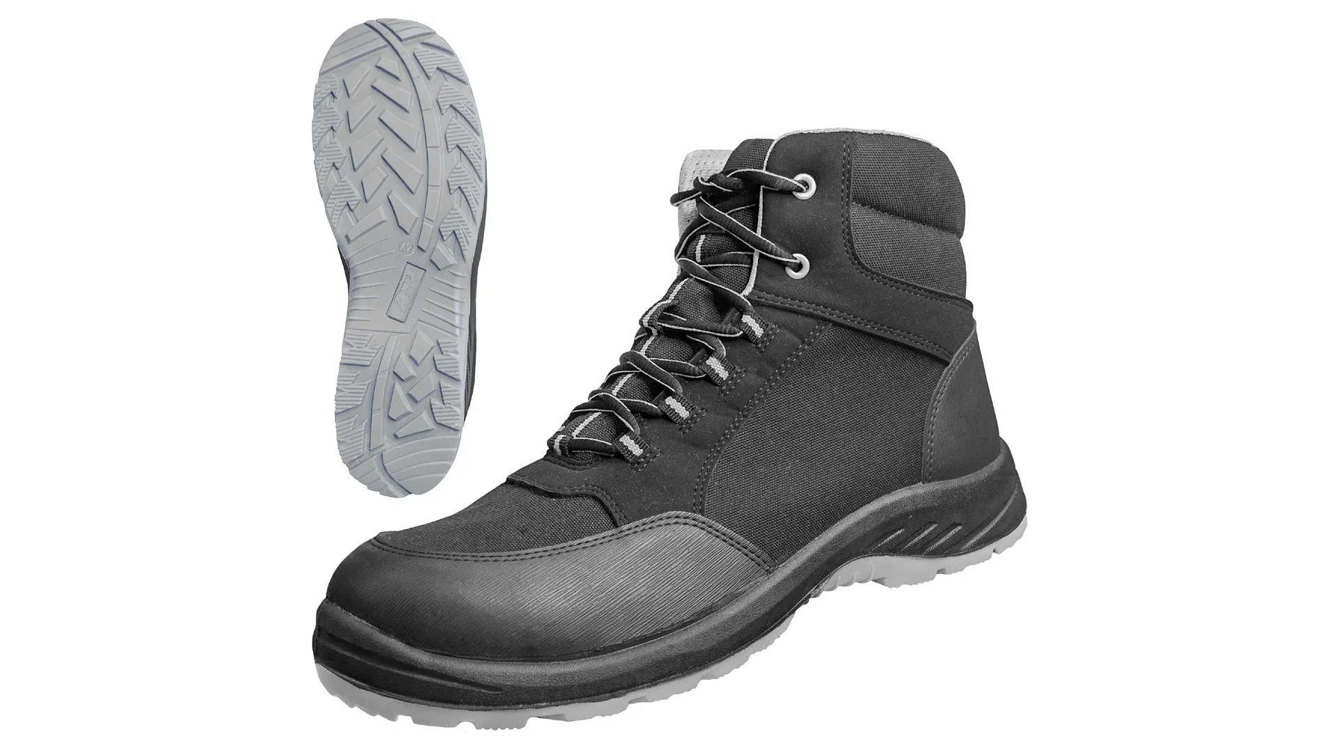 Scarponcini antinfortunistici NITRAS SAFETY da  Unisex tg. 50, col. Nero, Grigio, ESD
